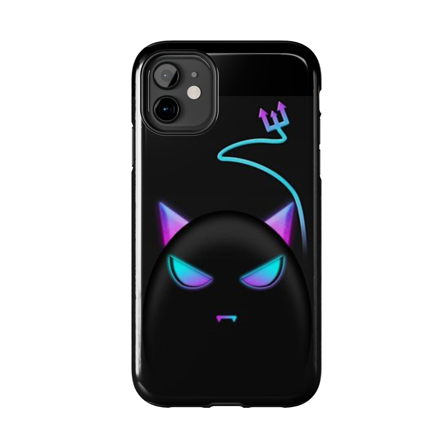 Demonic Cat Tough Phone Case - Cute & Edgy Phone Protection for Cat Lovers
