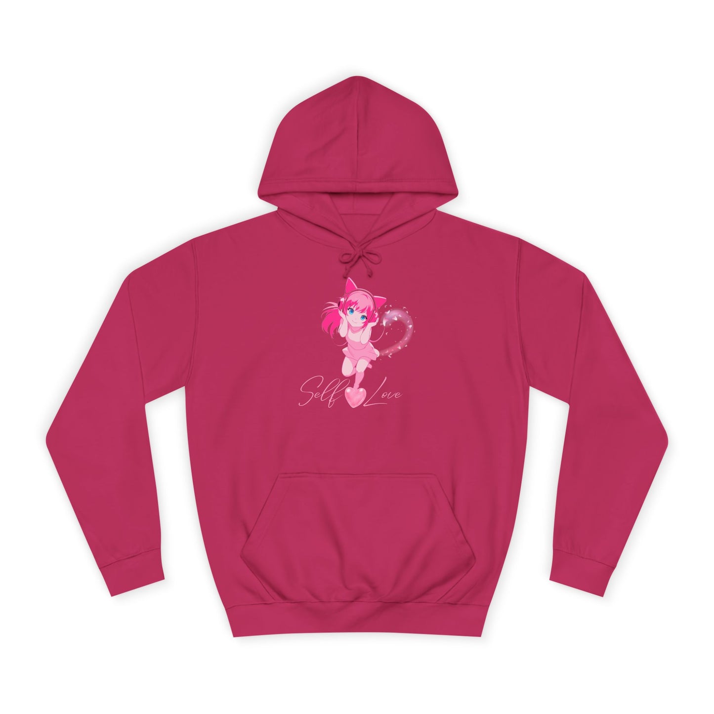 Charcoal Grey Self-Love Sweatshirt – Cute Pink Anime Aesthetic Pullover