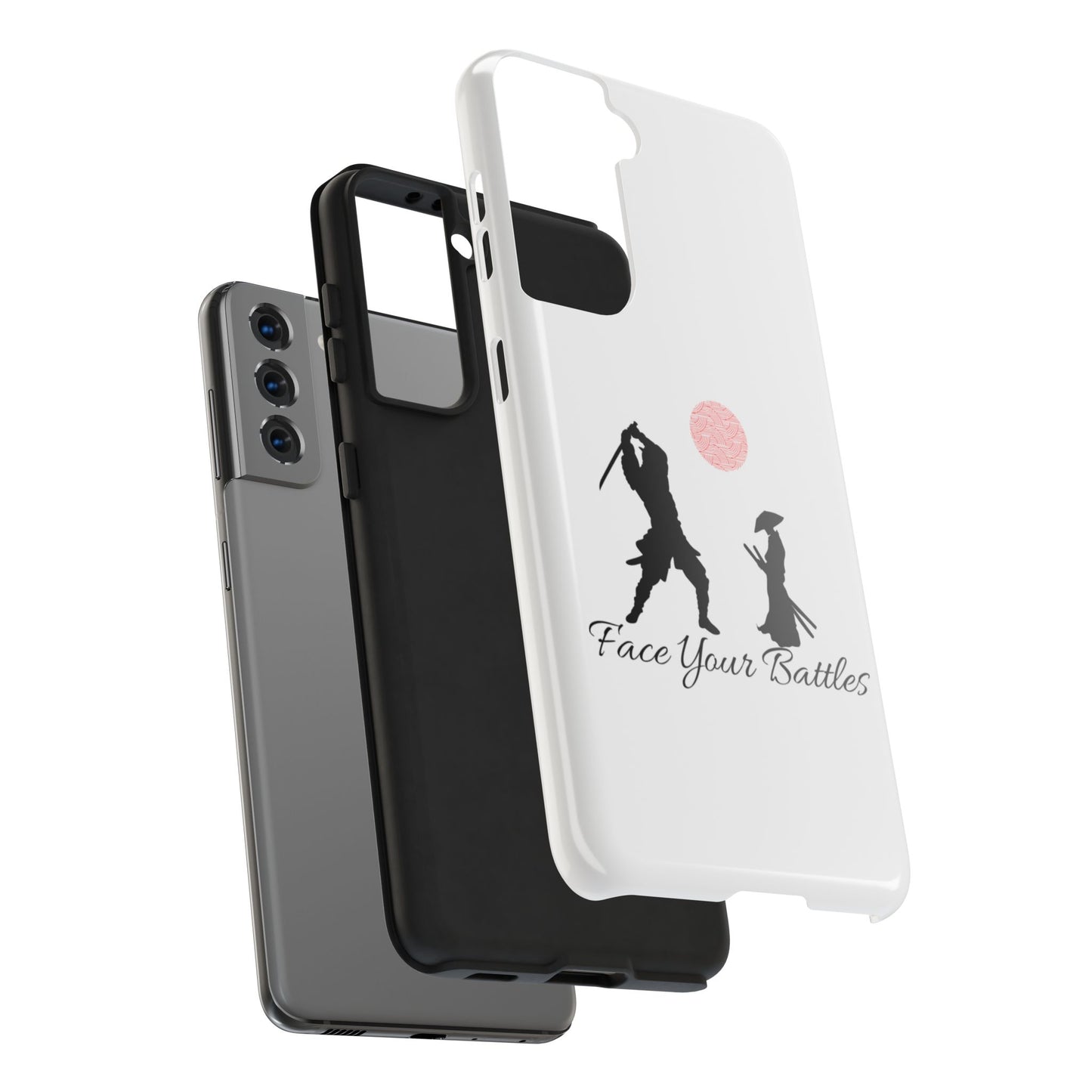 Phone case- Face Your Battles Tough Phone Case - Durable Protection