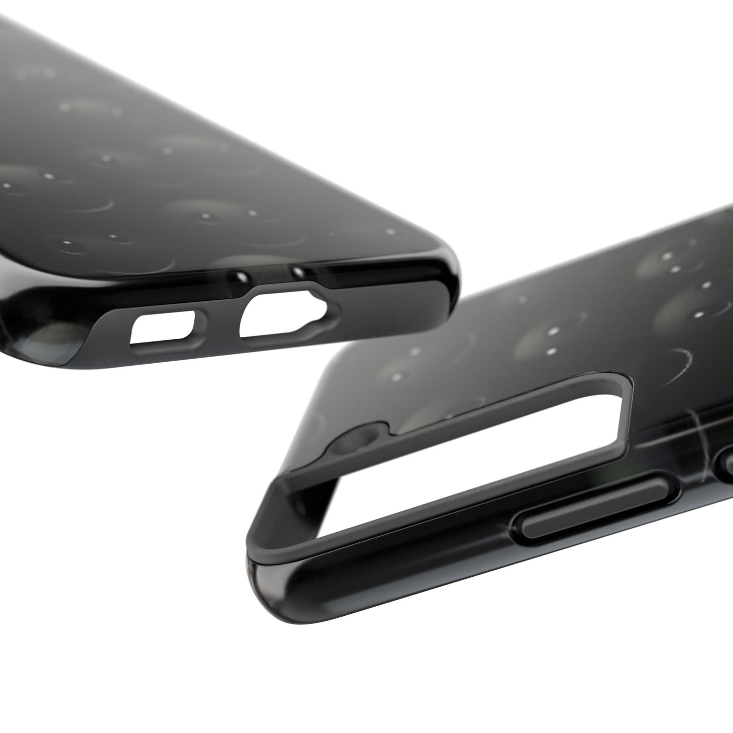 😊 Cute Smiley Face Black Tough Phone Case – Fun & Durable Protection for iPhone & Android