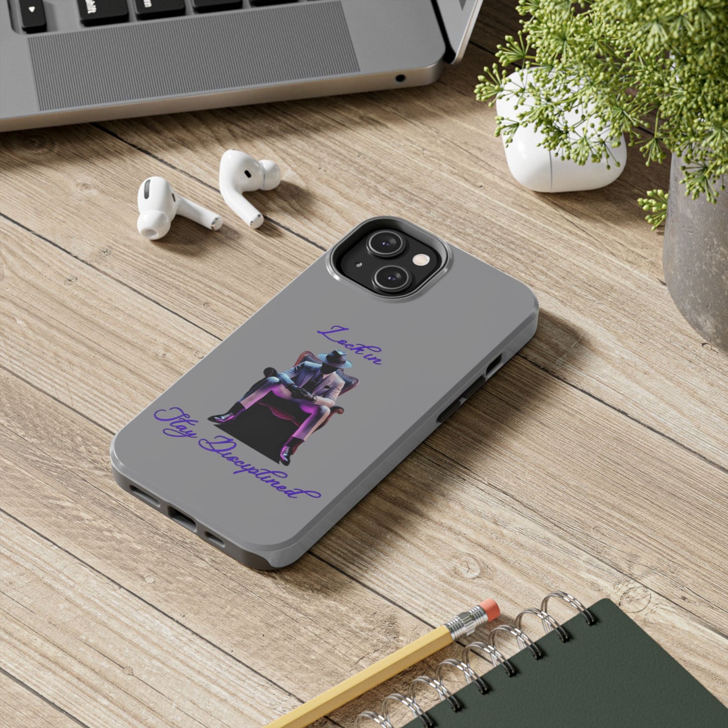 Phone case- Lock In, Stay Disciplined Tough Phone Case - Durable Protection