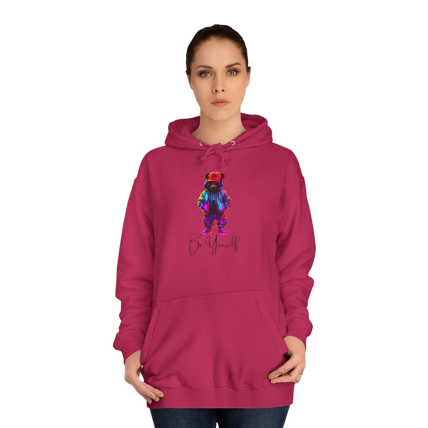 White Ice Hoodie for Men – When They Need Me Graphic with Drawstrings & Kangaroo Pocket