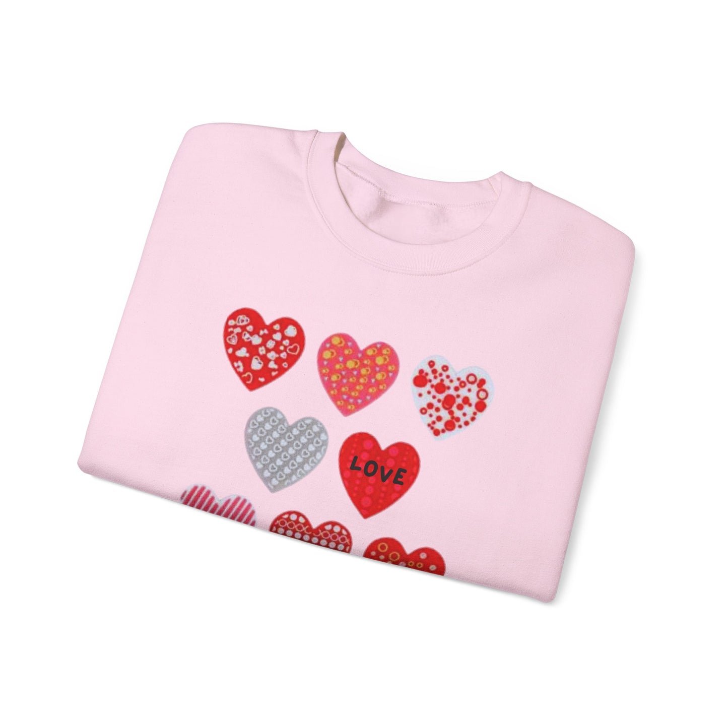 Ivory Cloud White Sweatshirt for Women – Love Hearts Cozy Everyday Sweater