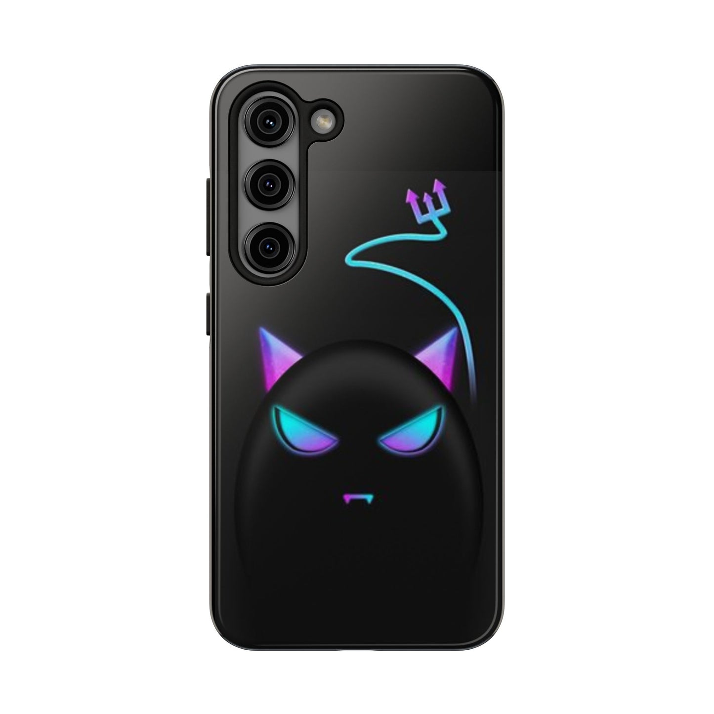 Demonic Cat Tough Phone Case - Cute & Edgy Phone Protection for Cat Lovers