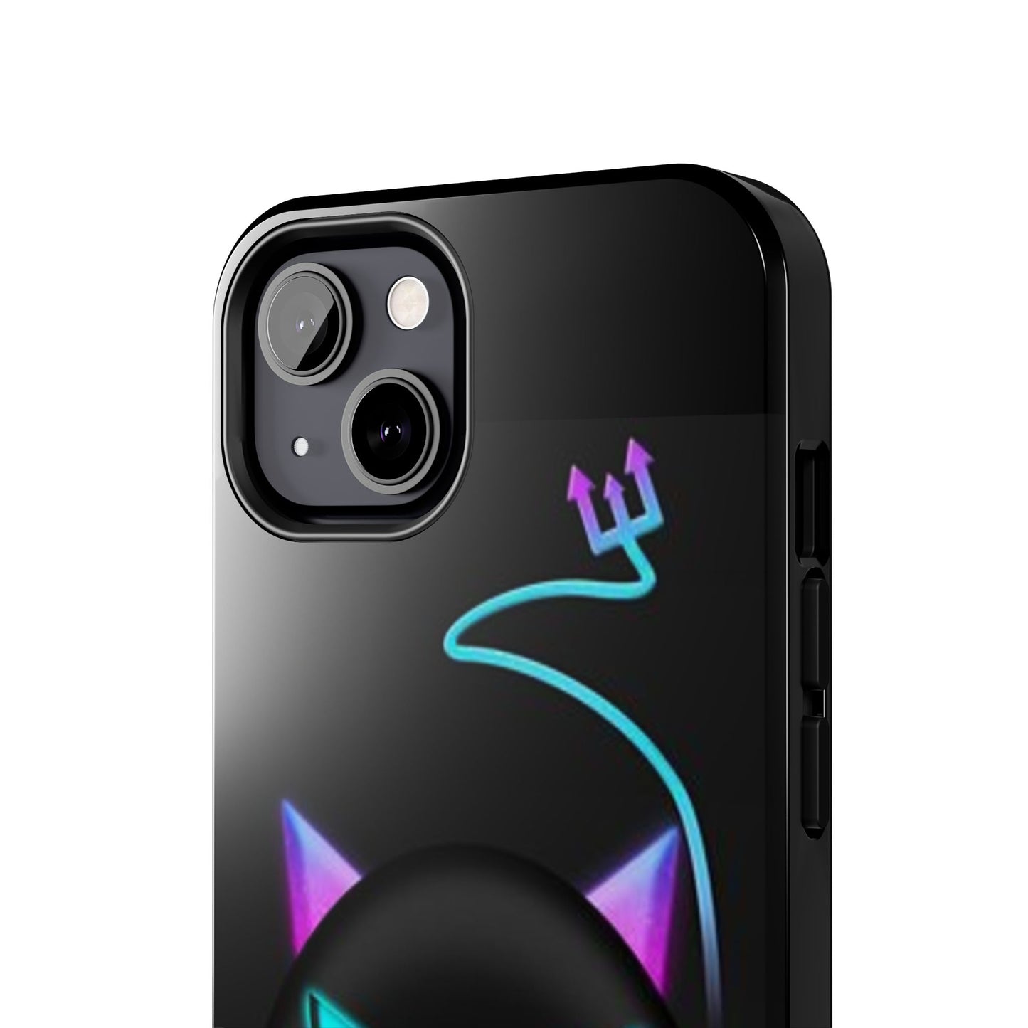 Demonic Cat Tough Phone Case - Cute & Edgy Phone Protection for Cat Lovers
