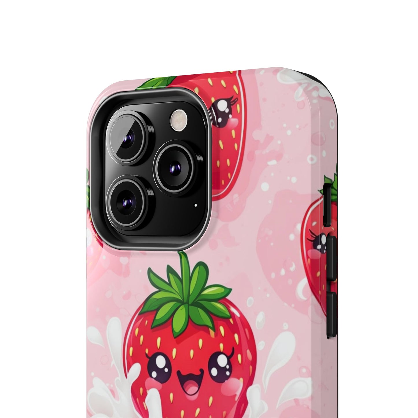 Kawaii Strawberry Tough Phone Case - Cute & Durable Protection
