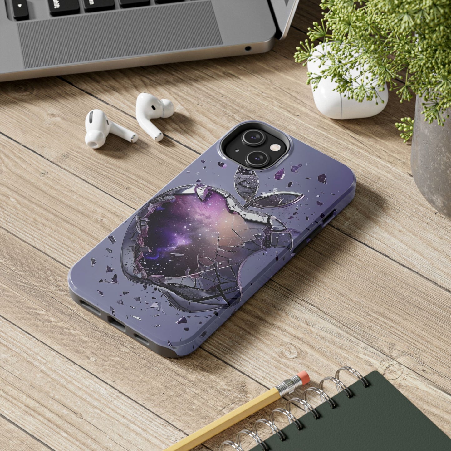 π Rustic Purple Apple Tough Phone Case β Durable Protection for iPhones