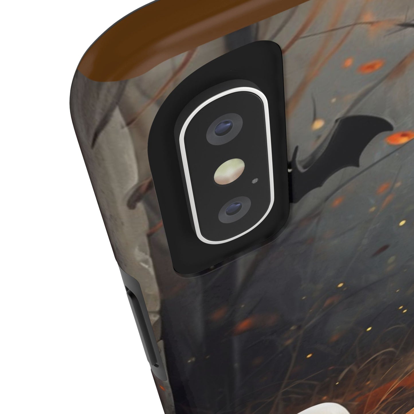 Spooky Halloween Phone Case - Tough Protective Cover with Ghost and Pumpkin Design