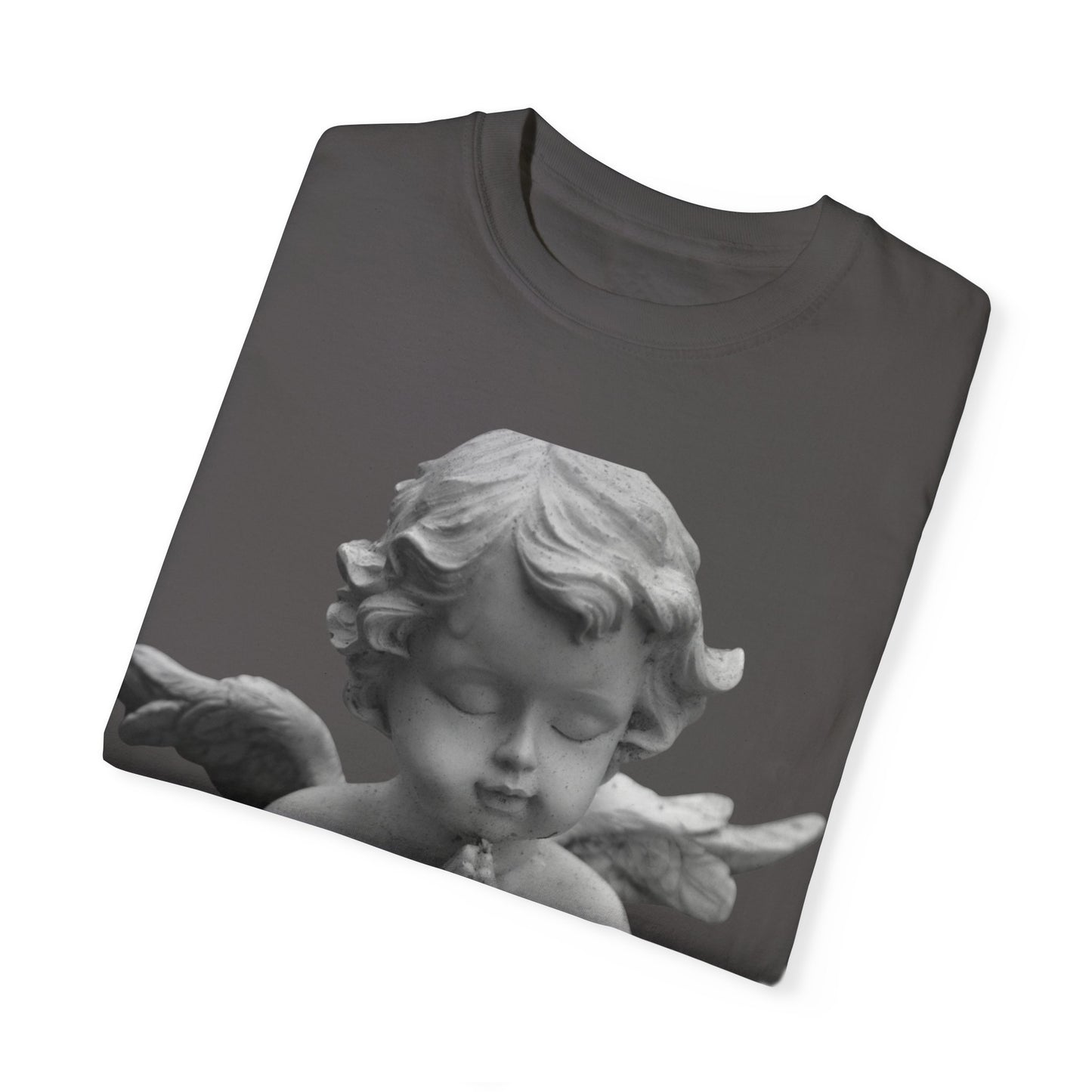Heavenly White Men & Women T-Shirt – "G.O.E Angel" (God Over Everything) Faith-Inspired Tee