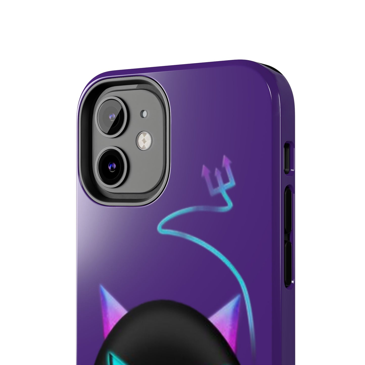 Demonic Cat Tough Phone Case - Cute & Edgy Phone Protection for Cat Lovers