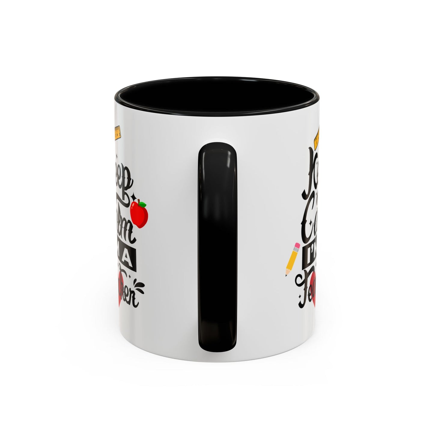 ☕ Teacher’s Keep Calm Coffee Mug – Fun & Motivational Gift for Teacher Appreciation Day 🍎✨