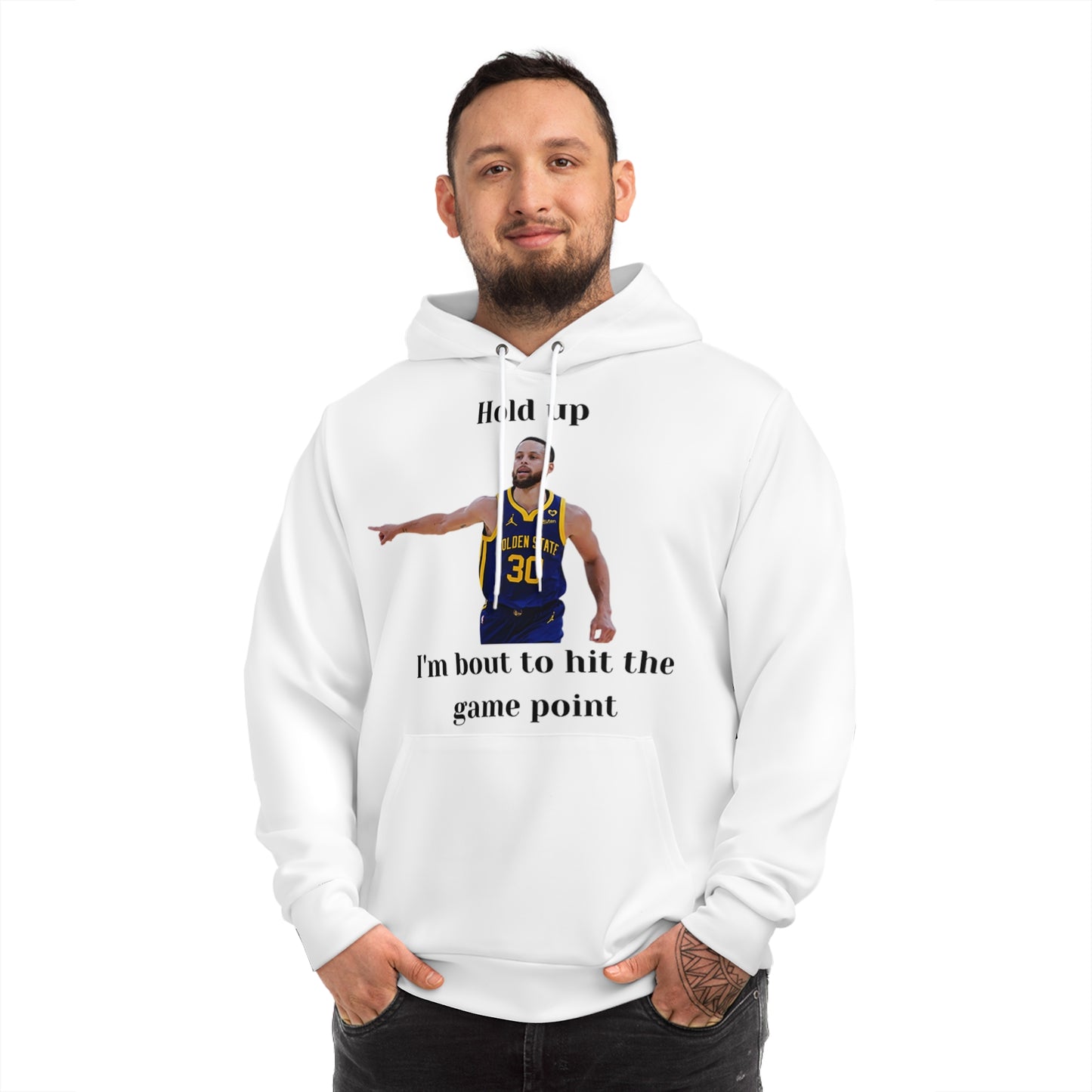 Frost White "Game Point Mode" Hoodie – Clutch Like Steph Curry Pullover