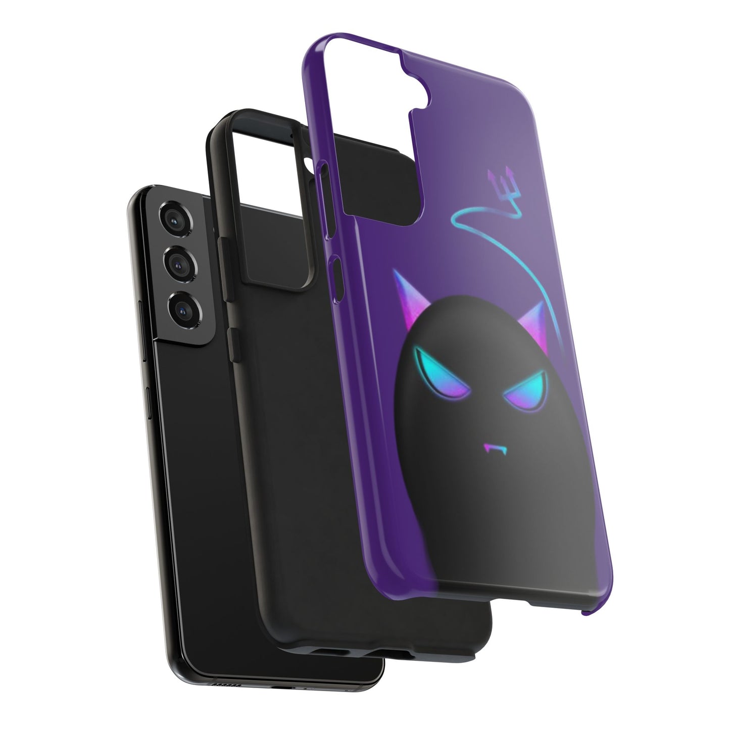 Demonic Cat Tough Phone Case - Cute & Edgy Phone Protection for Cat Lovers