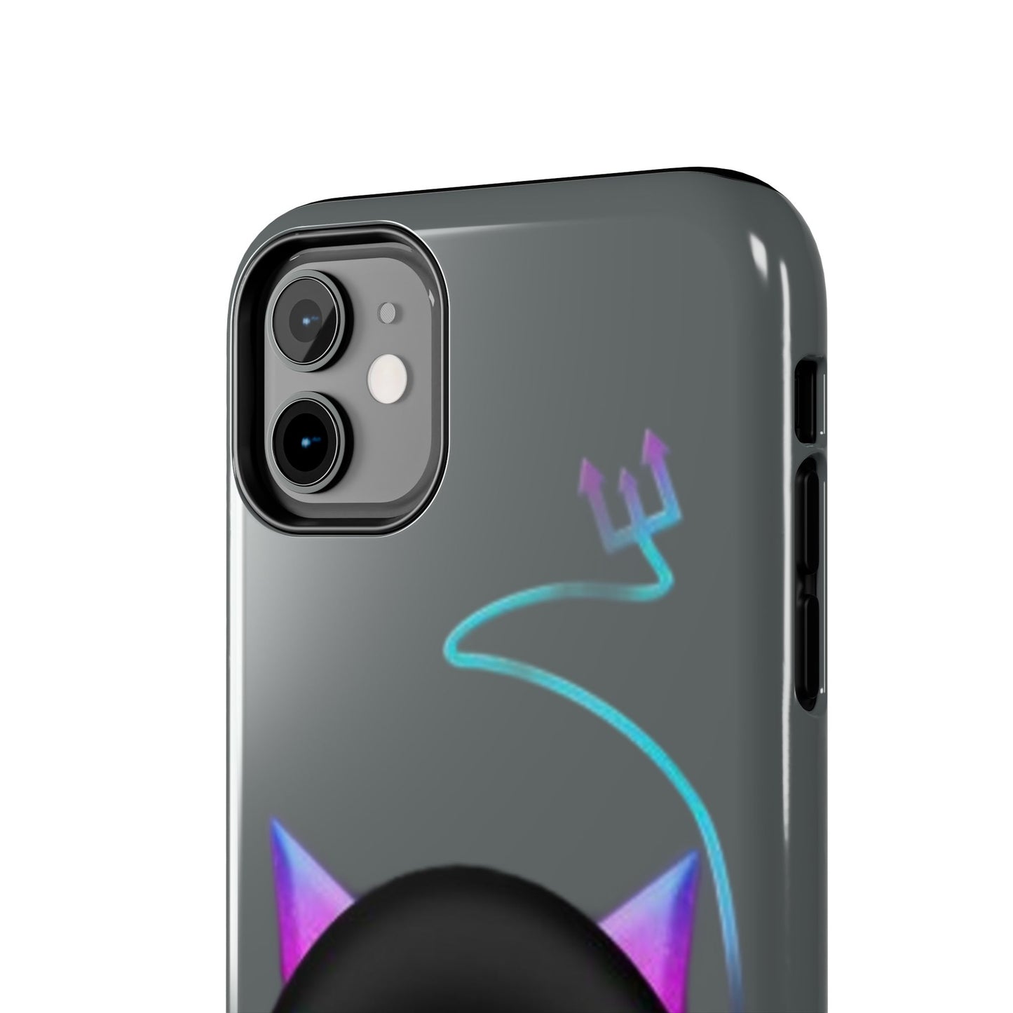 Demonic Cat Tough Phone Case - Cute & Edgy Phone Protection for Cat Lovers