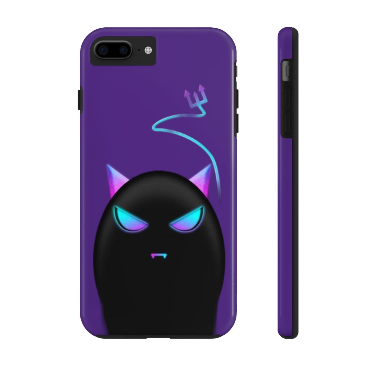 Demonic Cat Tough Phone Case - Cute & Edgy Phone Protection for Cat Lovers