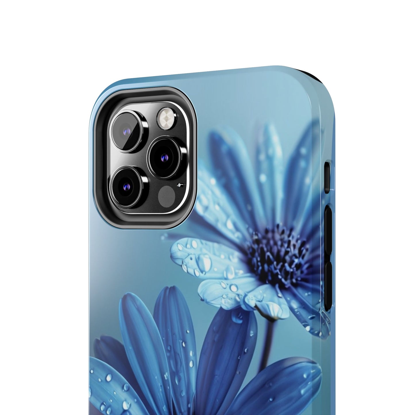 Blue Floral Tough Phone Case - Durable & Stylish Protection