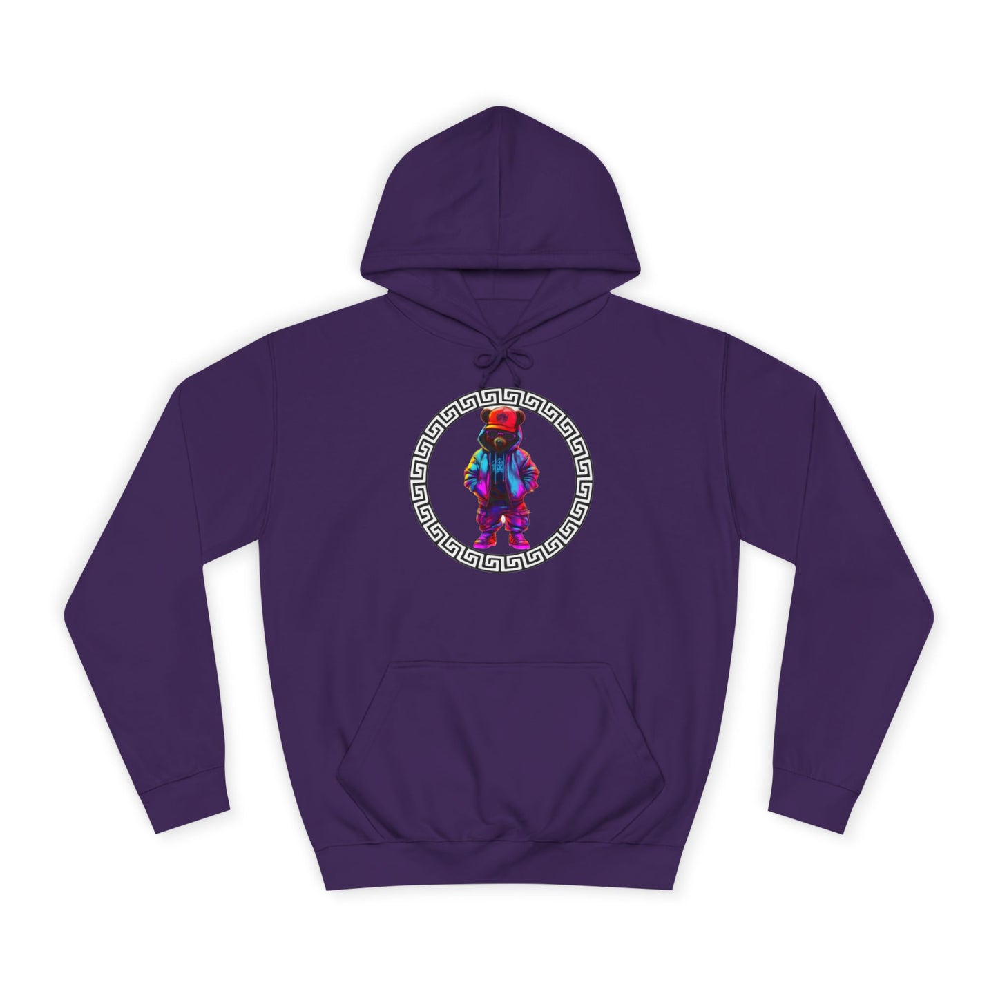 Cosmic Tie-Dye Bear Graphic Sweater – Vibrant Streetwear Pullover
