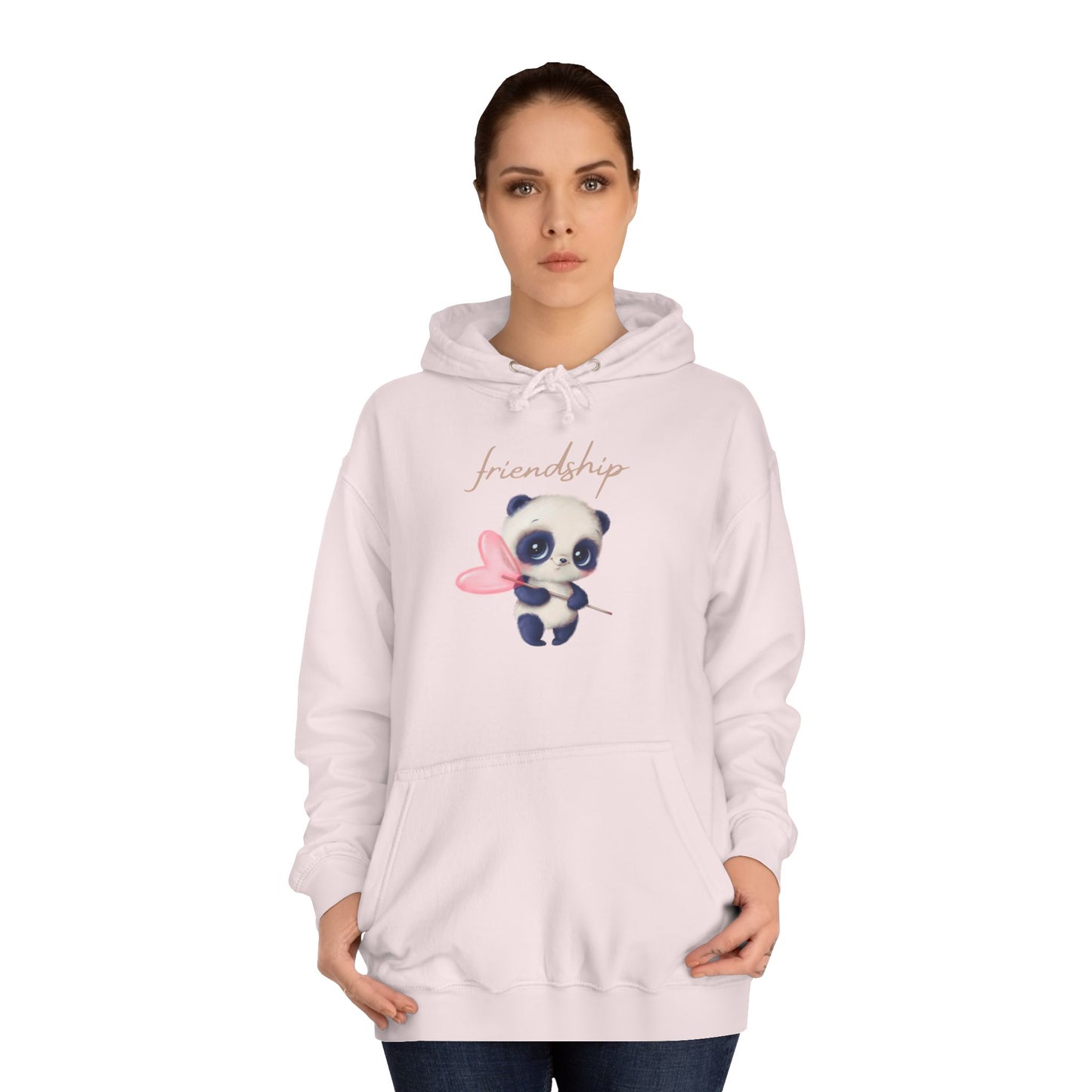 Soft Cloud Cute Sweater for Women – "Friendship Panda" Cozy Graphic Pullover
