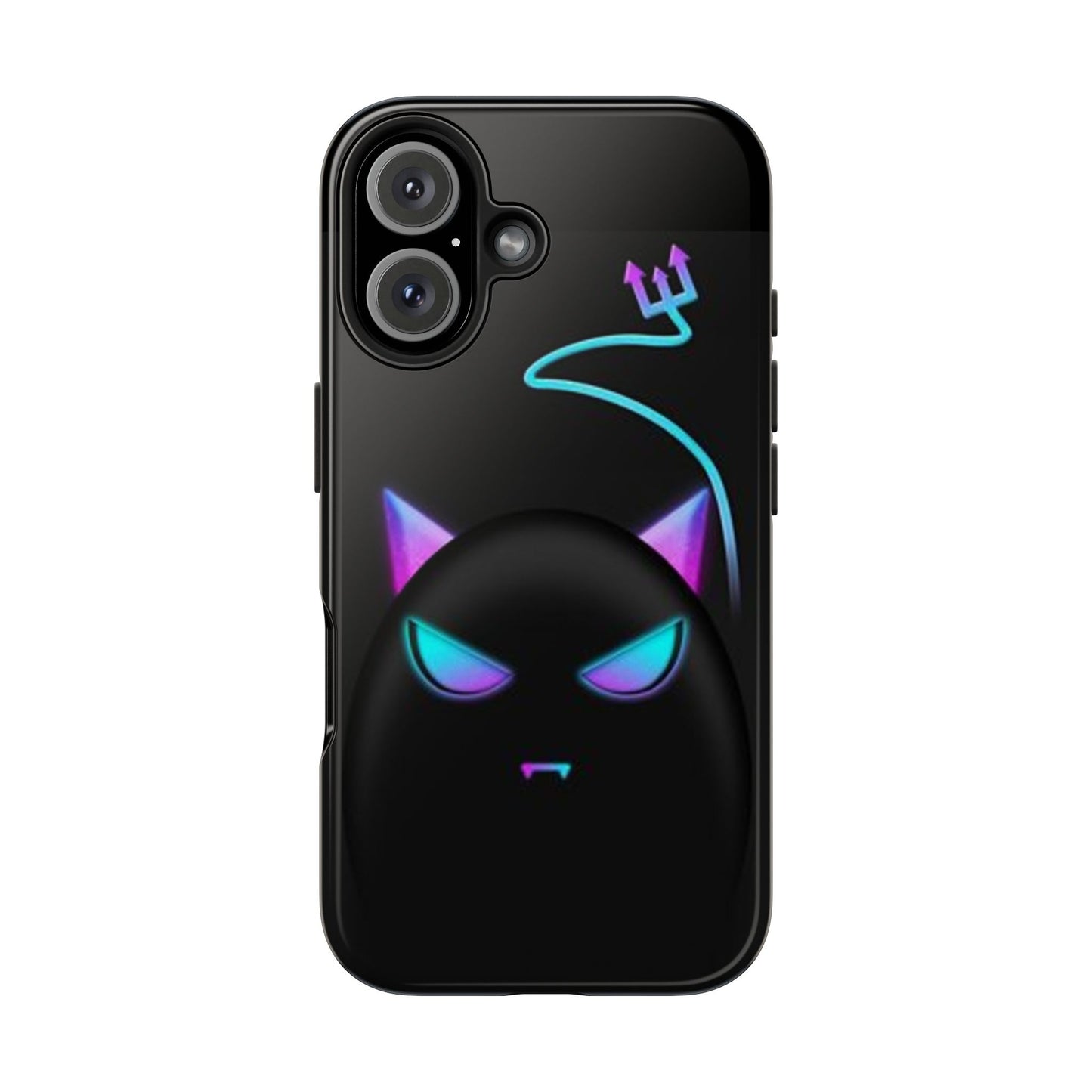Demonic Cat Tough Phone Case - Cute & Edgy Phone Protection for Cat Lovers