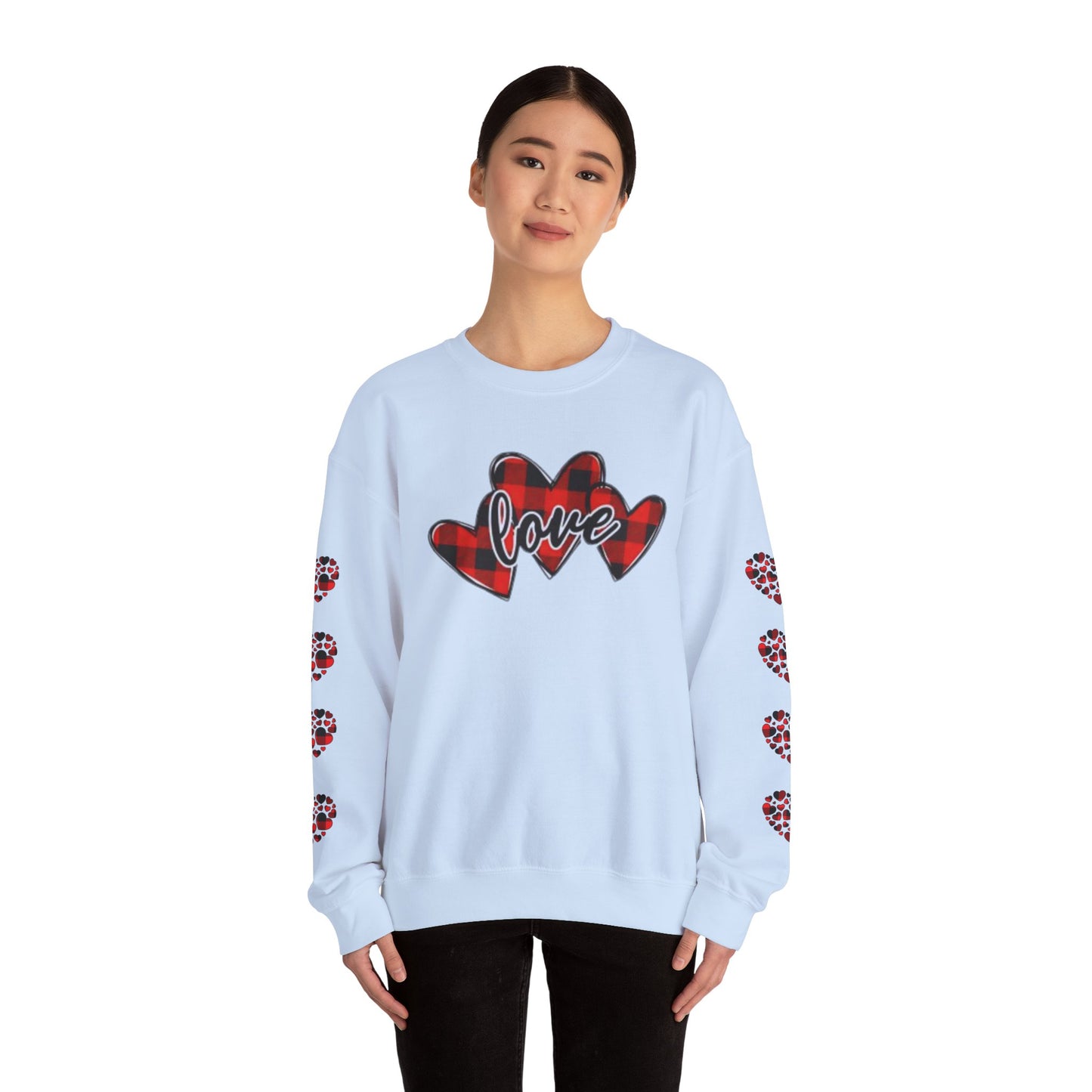 Pearl White Hearts Sweatshirt for Women – Romantic Cozy Love-Inspired Pullover