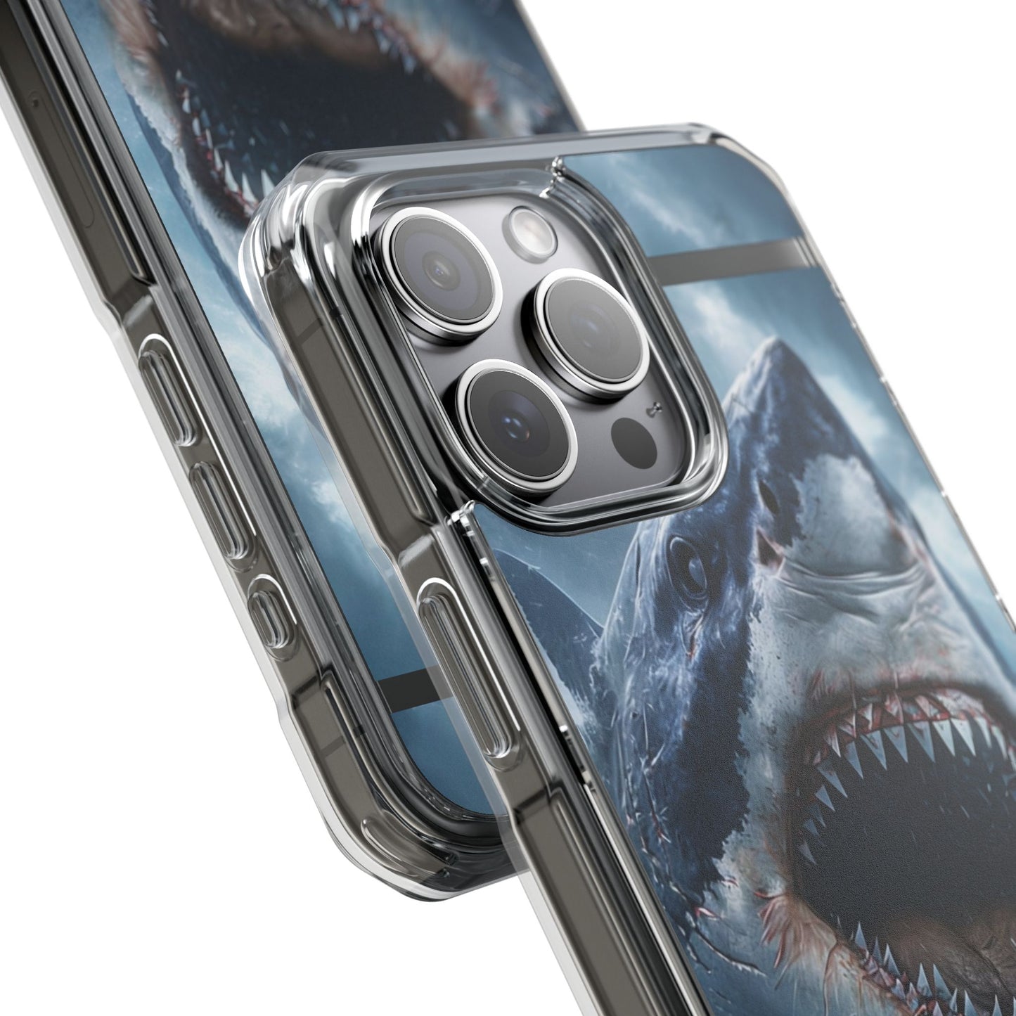 Shark Attack Magnetic Clear Impact Case – Ocean Adventure Phone Cover