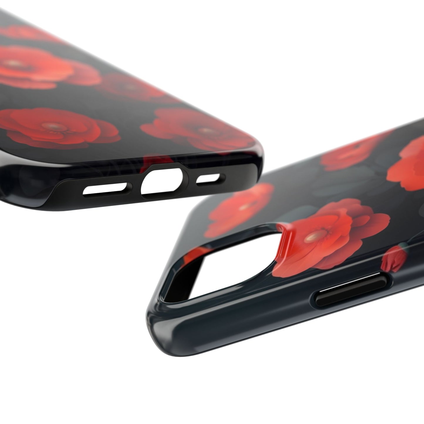 Vibrant Floral Tough Phone Case - Durable Protection with Gorgeous Red Poppies for iPhones & Androids πΊπ±