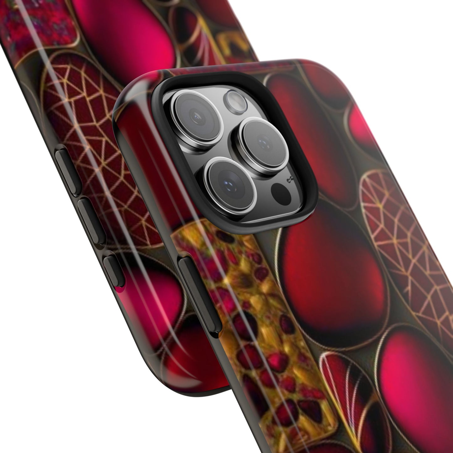 🔴 Tough Phone Cases – Red Stones Design for iPhone & Android – Durable Protection & Stylish Look