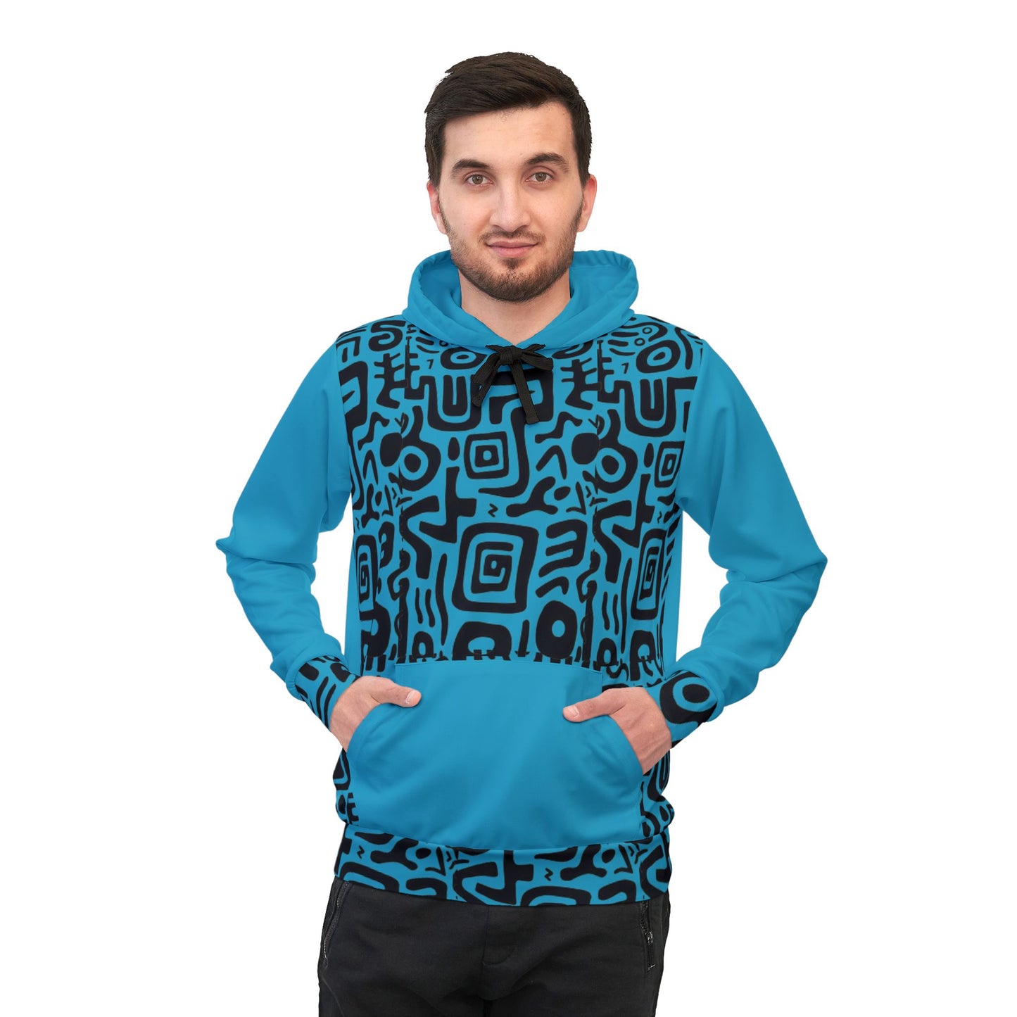 π· Bold Blue & Black Tribal Pattern Hoodie β Standout Streetwear with Ultimate Comfort (2025)