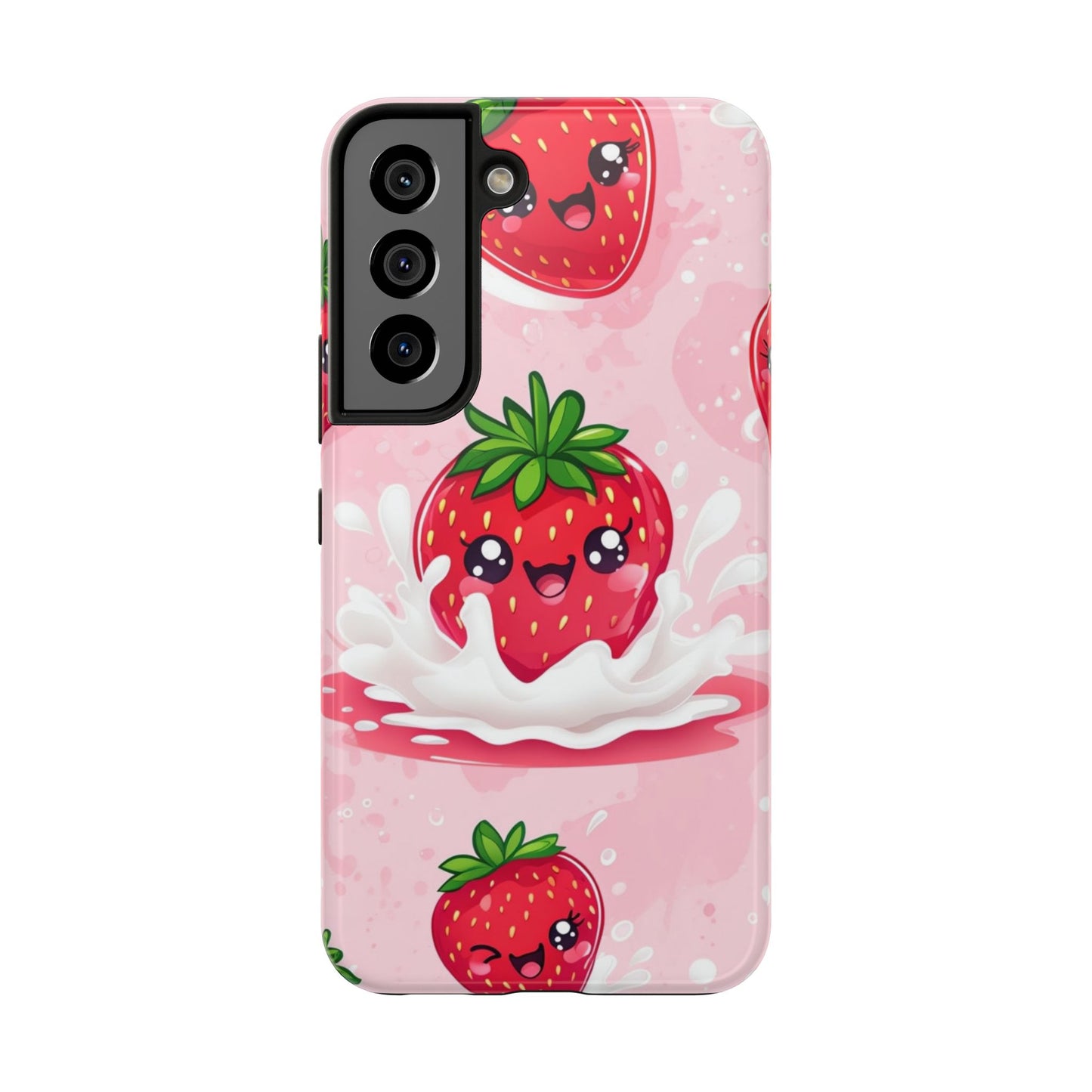 Kawaii Strawberry Tough Phone Case - Cute & Durable Protection