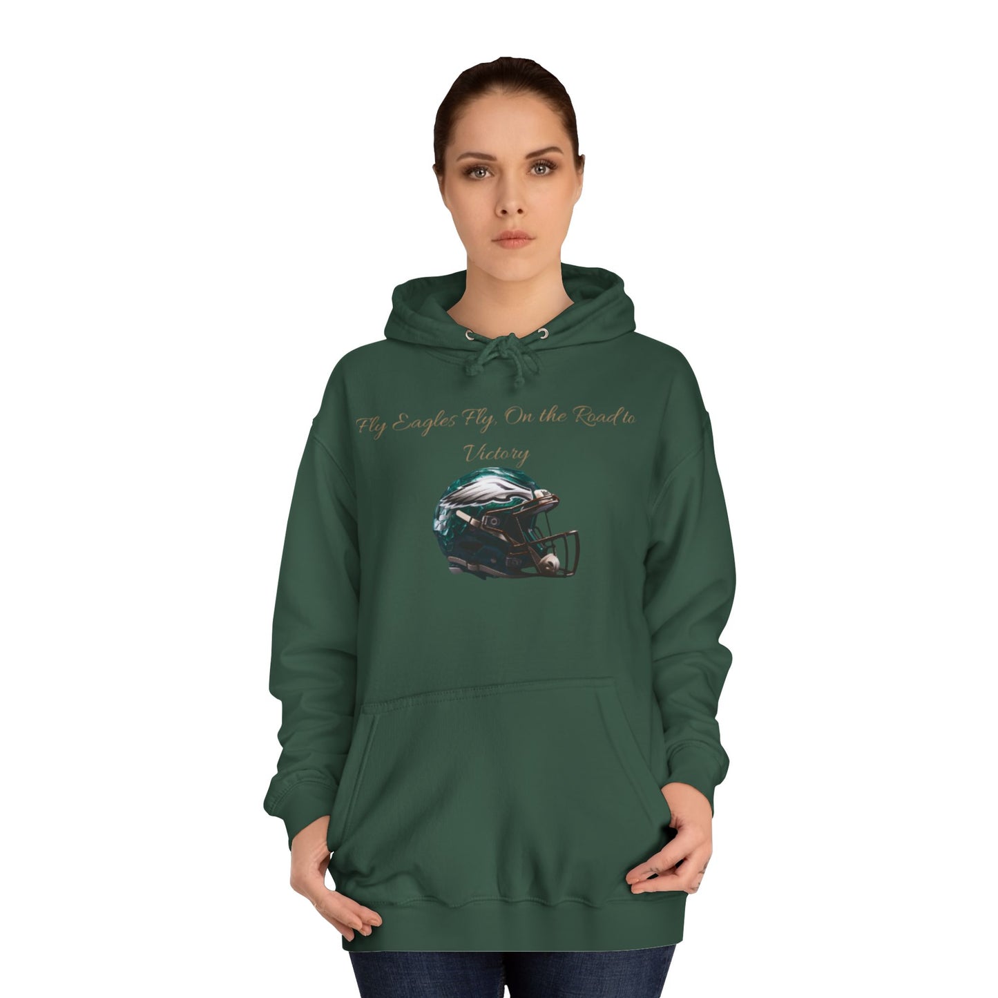 Midnight Green NFL Philadelphia Eagles Hoodie for Men & Women – "Fly Eagles, Fly" Game Day Sweatshirt with Drawstrings & Kangaroo Pocket