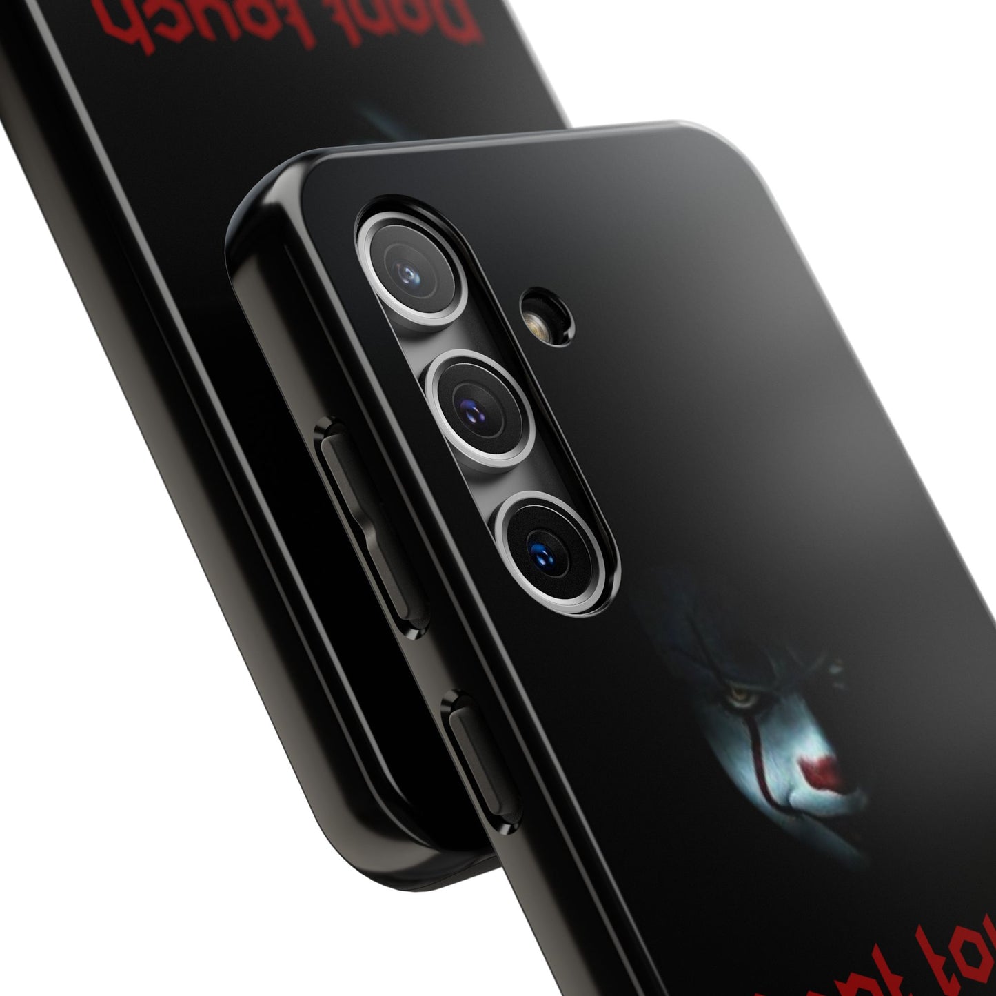 🤡 Creepy Clown Tough Phone Case – "Don’t Touch My Phone" Design for iPhone & Android