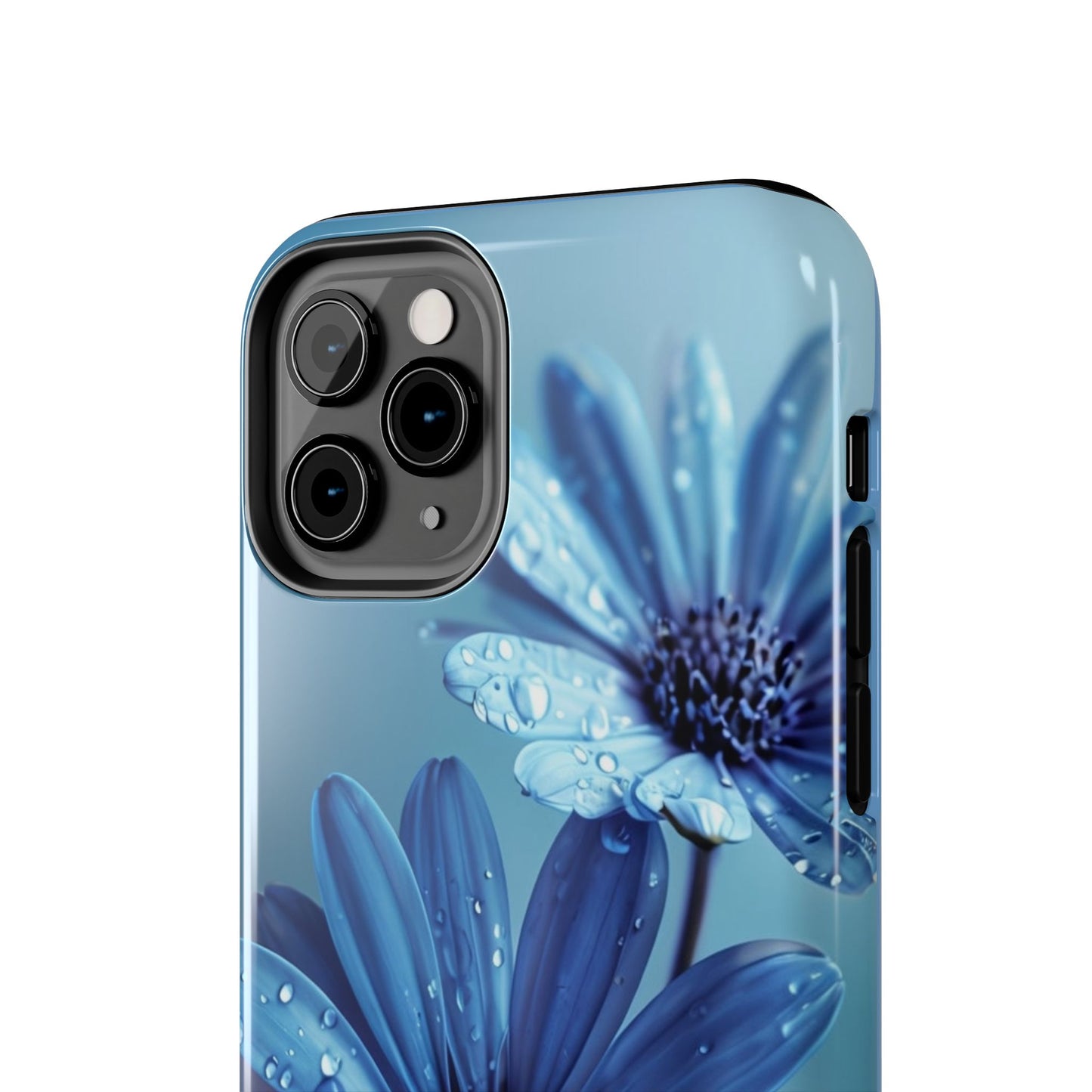 Blue Floral Tough Phone Case - Durable & Stylish Protection