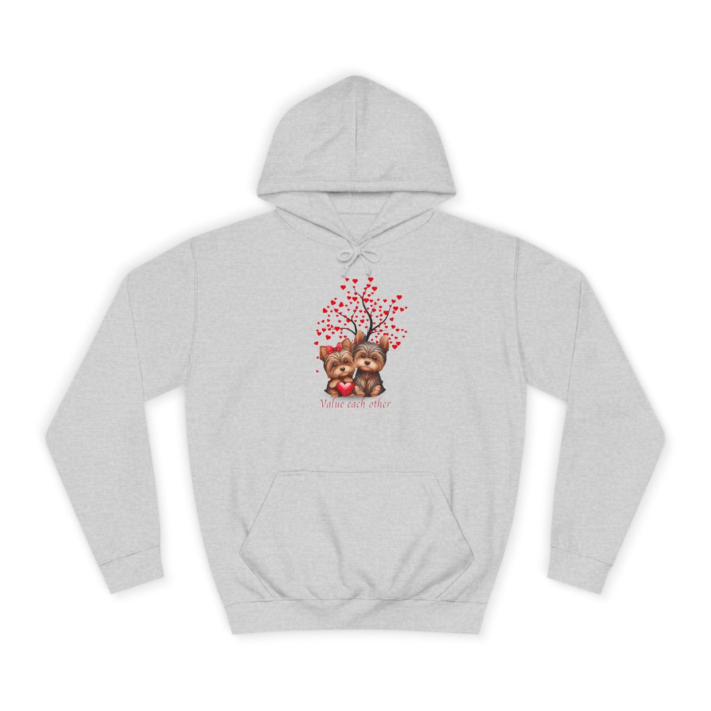Baby Blue Hoodie for Him & Her – Perfect for Dog Lovers with Heart Paw Print Design