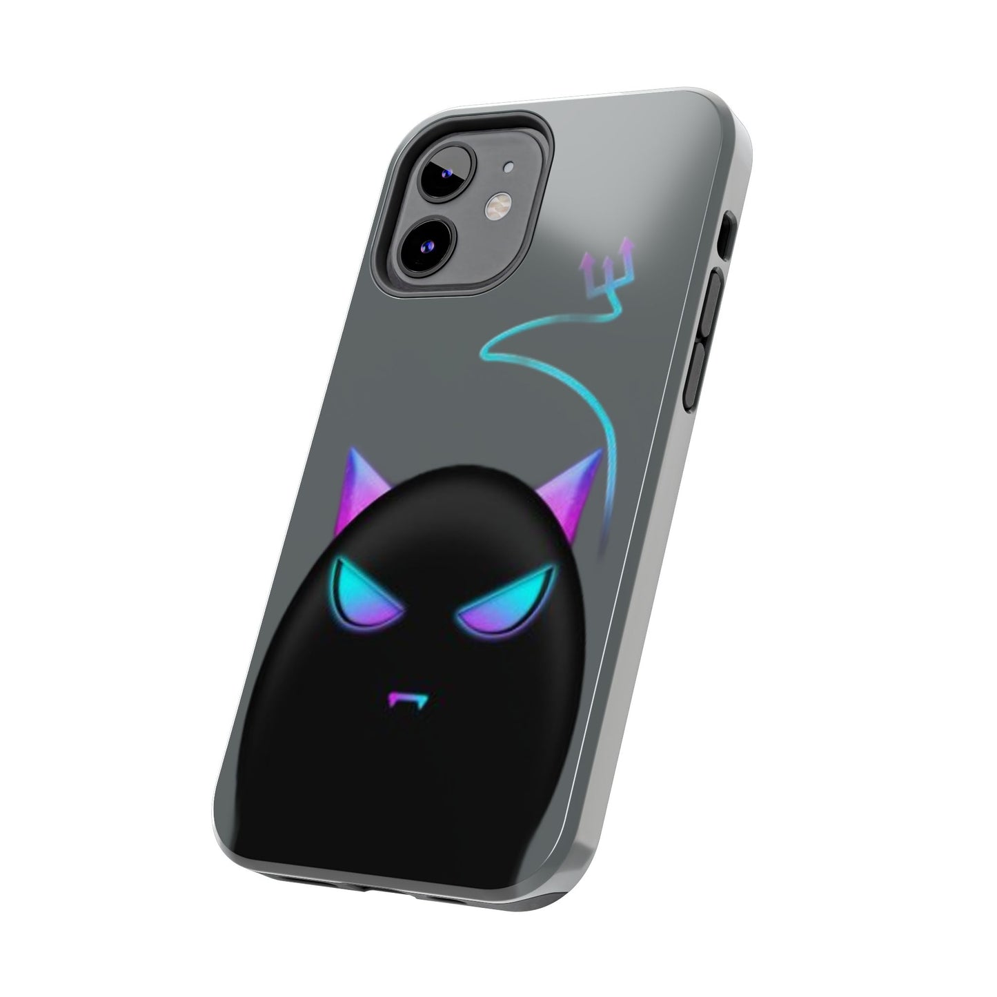 Demonic Cat Tough Phone Case - Cute & Edgy Phone Protection for Cat Lovers