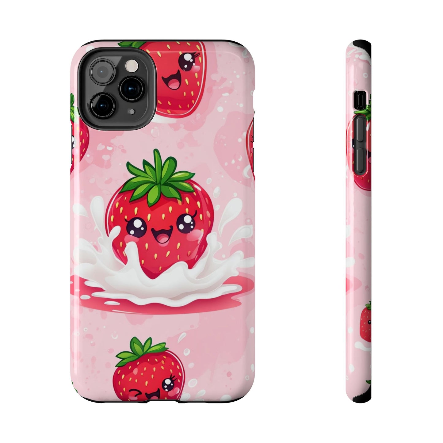 Kawaii Strawberry Tough Phone Case - Cute & Durable Protection