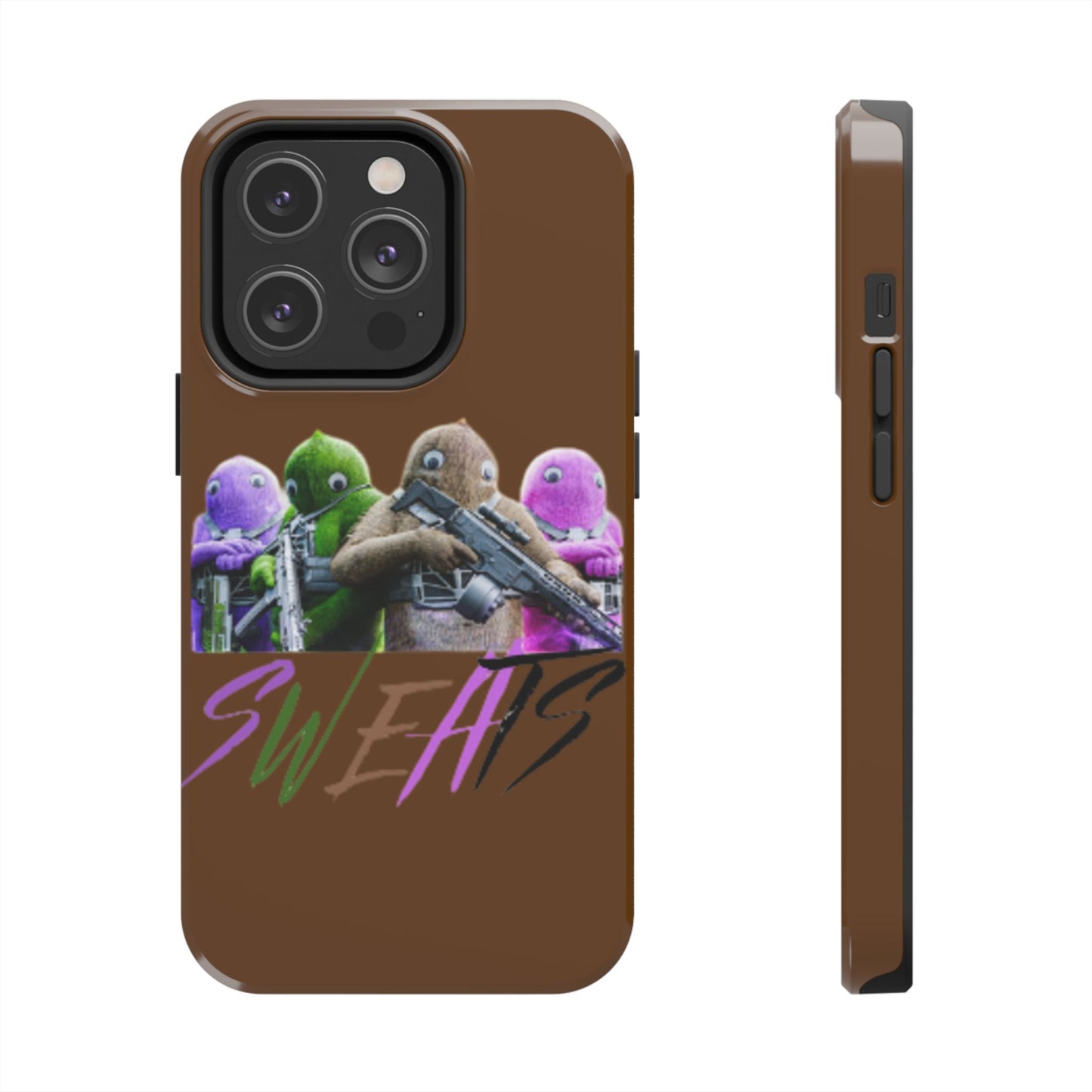 Cool Cartoon-Inspired Tough Phone Case - 'SWEATS'