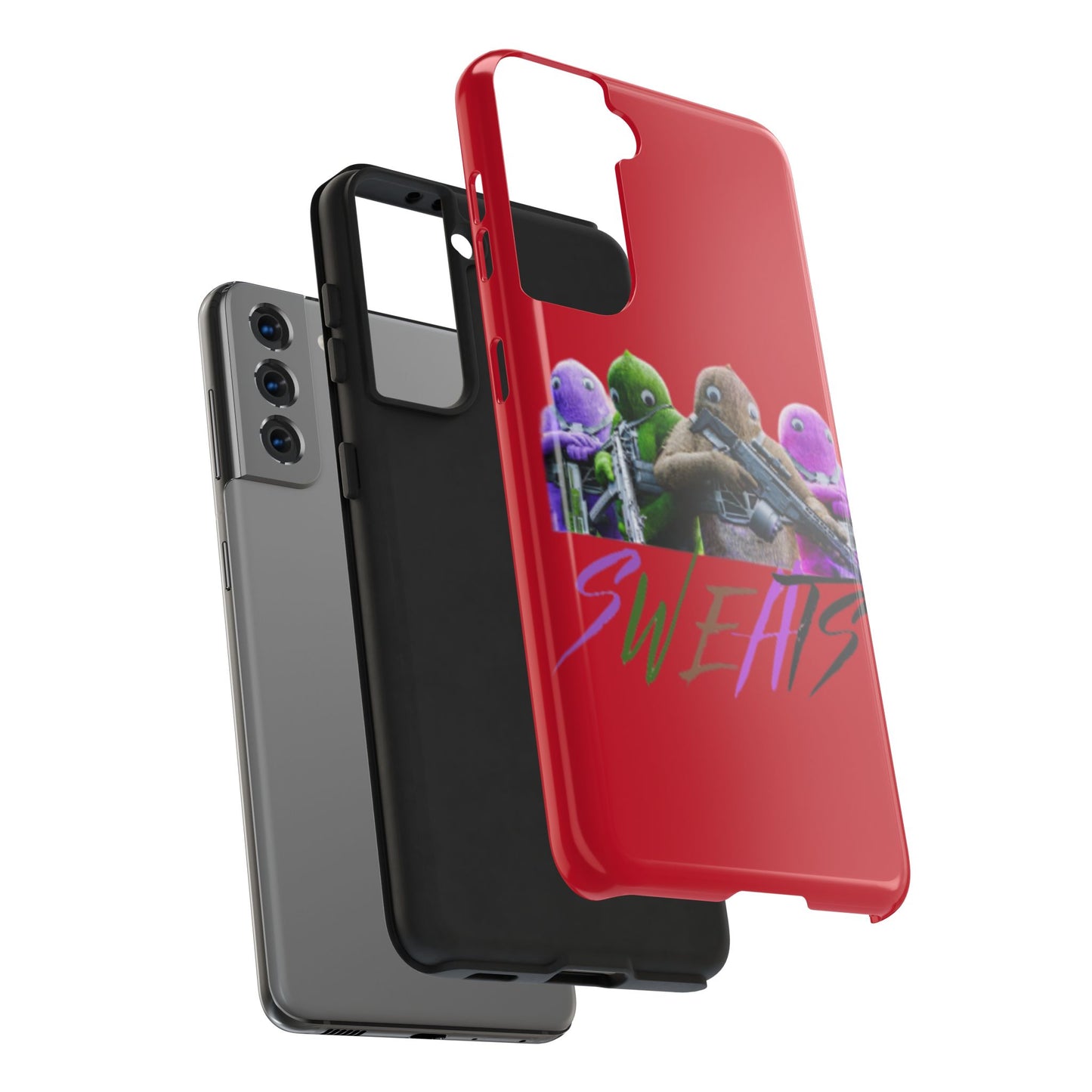 Cool Cartoon-Inspired Tough Phone Case - 'SWEATS'