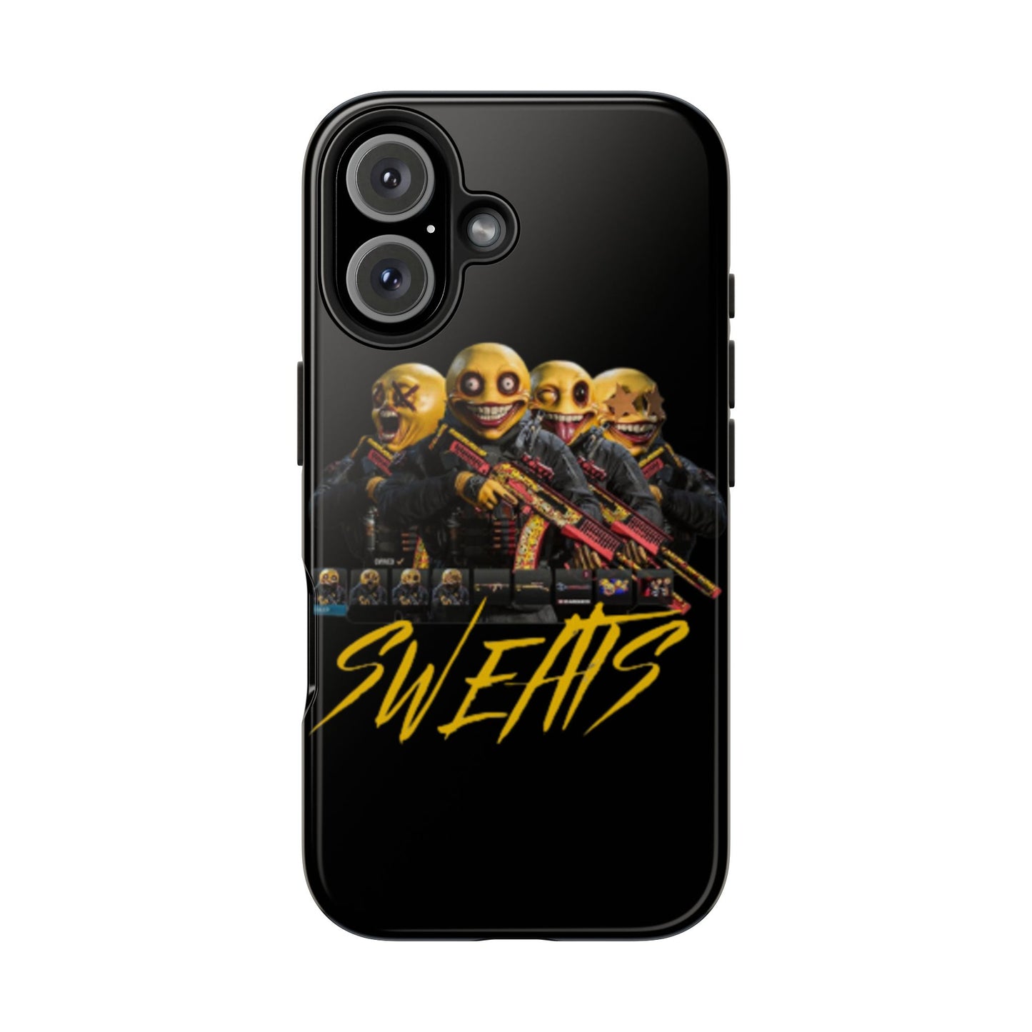 Tough Phone Cases - Bold 'SWEATS' Design for Gamers & Trendsetters