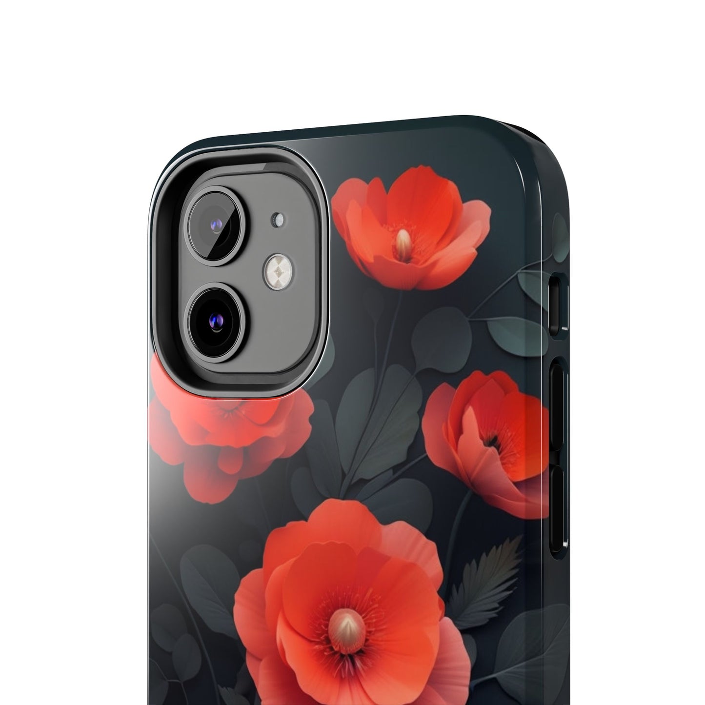 Vibrant Floral Tough Phone Case - Durable Protection with Gorgeous Red Poppies for iPhones & Androids πΊπ±