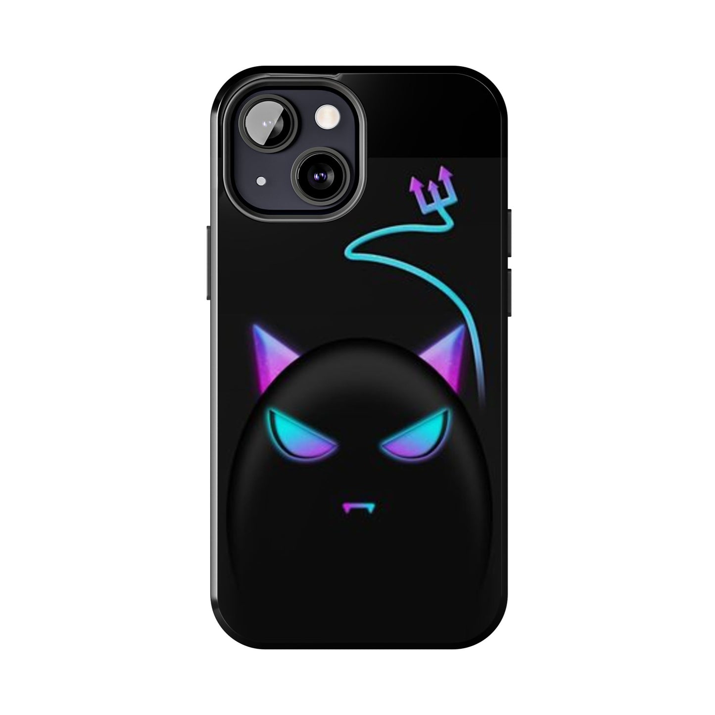 Demonic Cat Tough Phone Case - Cute & Edgy Phone Protection for Cat Lovers