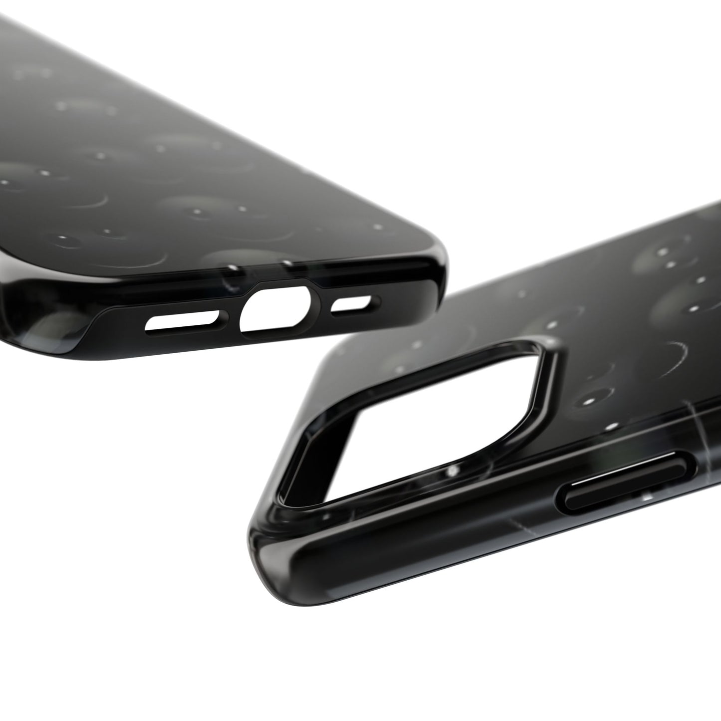 😊 Cute Smiley Face Black Tough Phone Case – Fun & Durable Protection for iPhone & Android