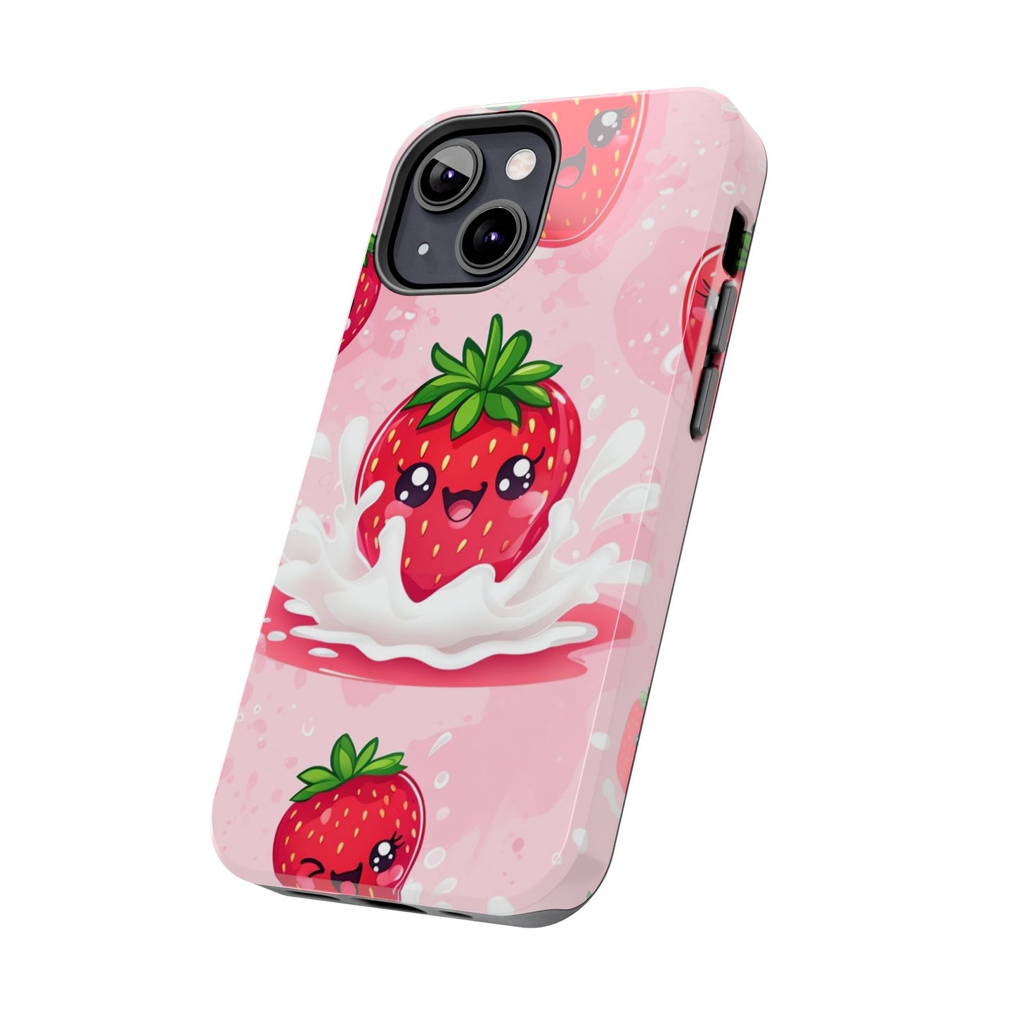 Kawaii Strawberry Tough Phone Case - Cute & Durable Protection