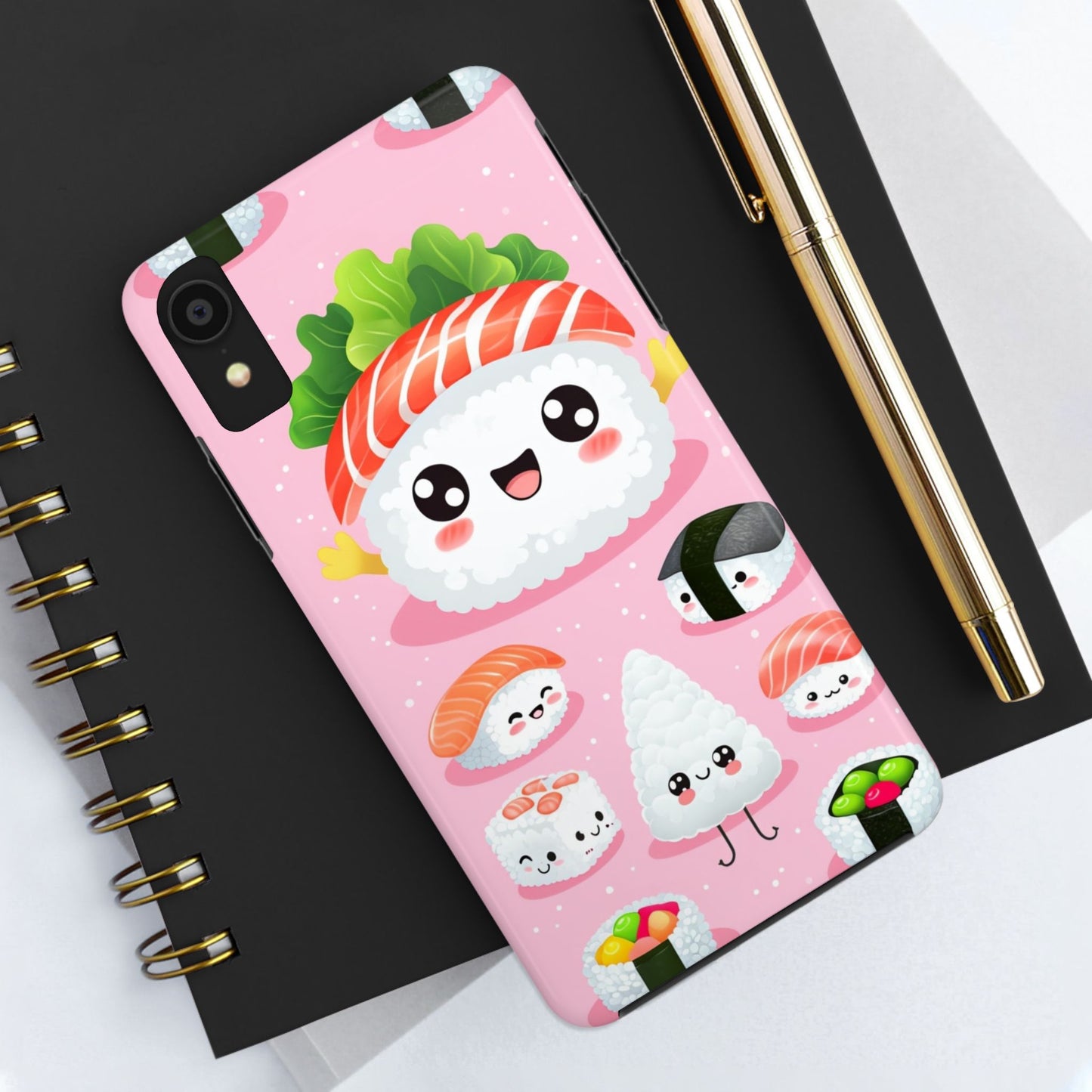 Adorable Sushi Tough Phone Case | Cute Kawaii Design for Food Lovers