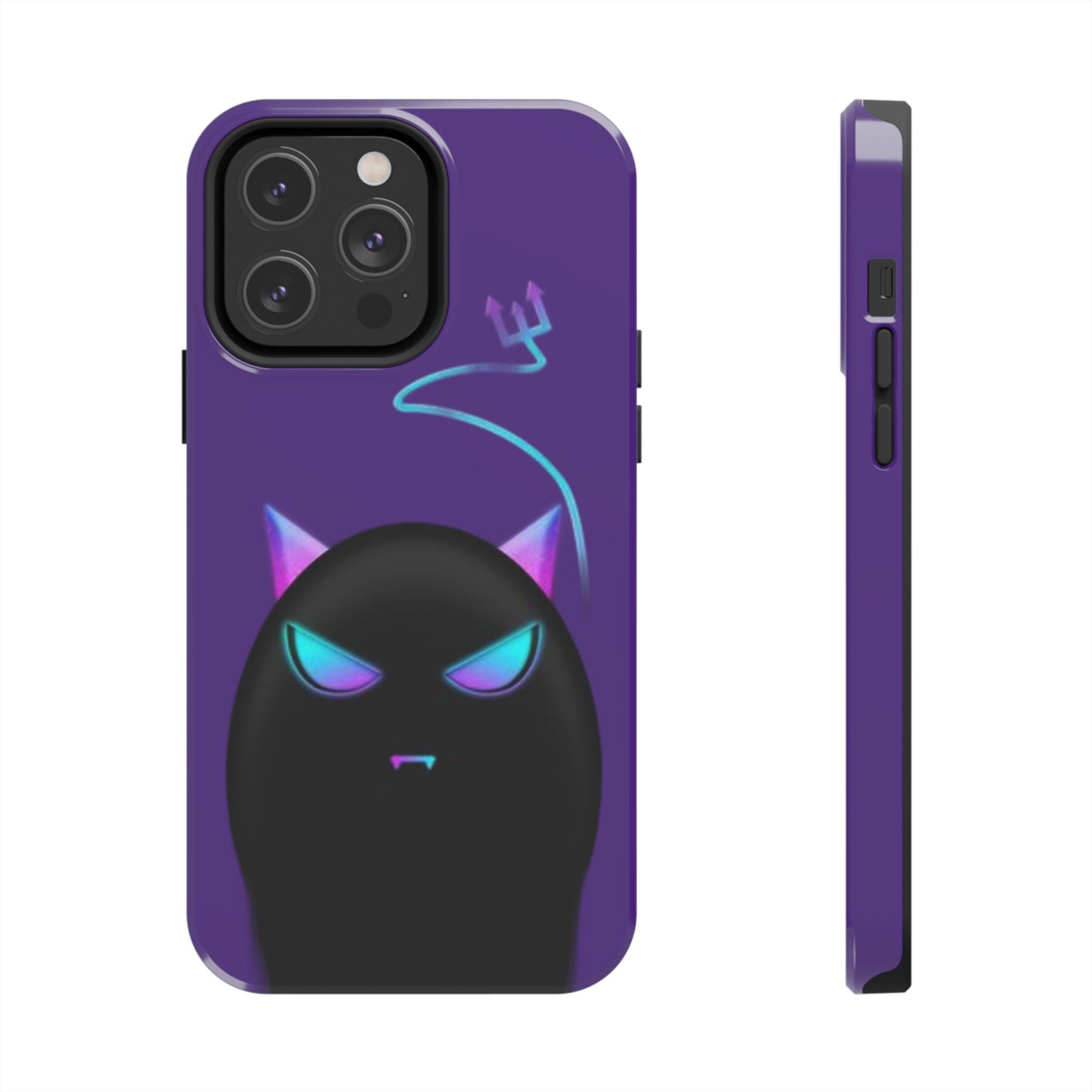 Demonic Cat Tough Phone Case - Cute & Edgy Phone Protection for Cat Lovers