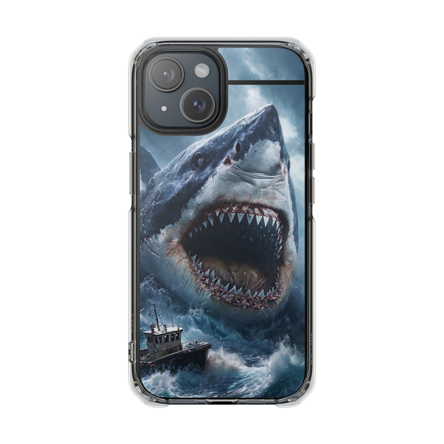 Shark Attack Magnetic Clear Impact Case – Ocean Adventure Phone Cover