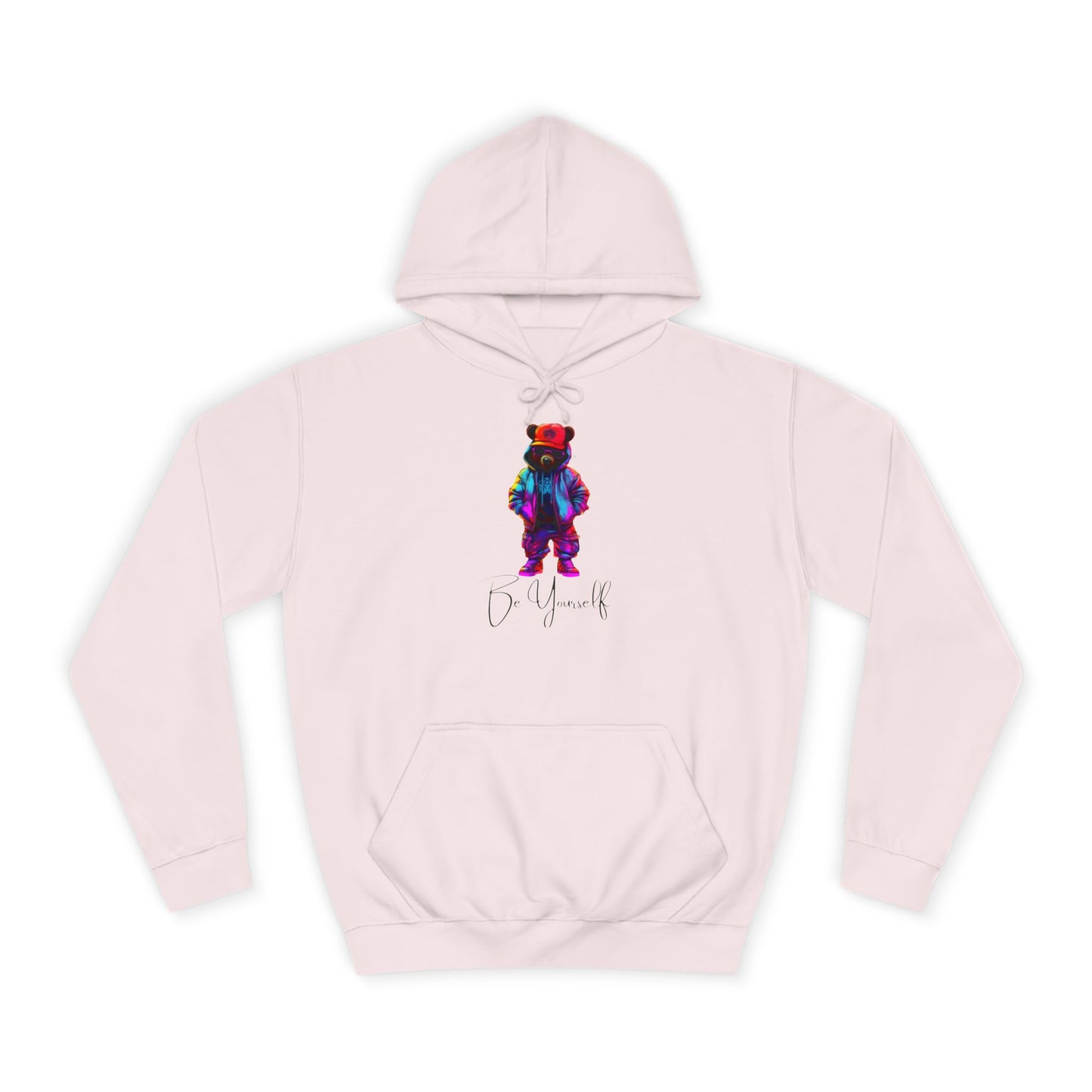 White Ice Hoodie for Men – When They Need Me Graphic with Drawstrings & Kangaroo Pocket