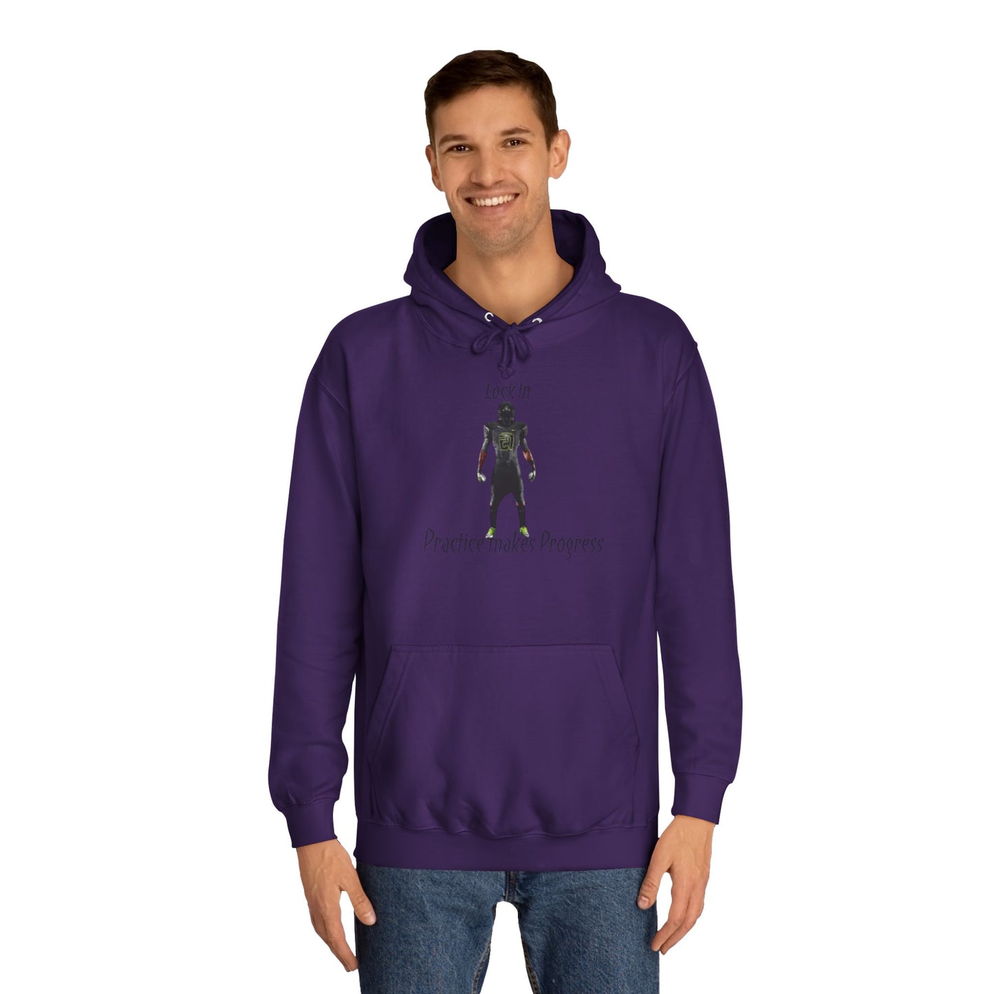 Iron Grey Men’s Motivational Sweater – "Practice Makes Progress" Inspirational Pullover