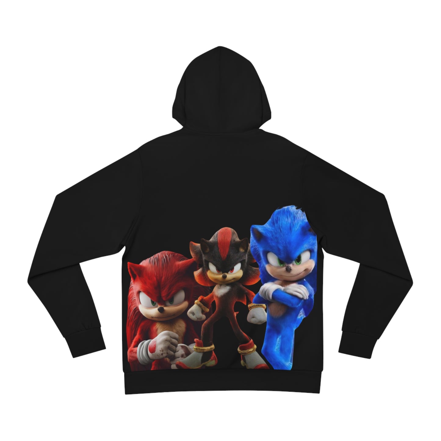 Royal Sapphire Men’s Streetwear Hoodie – "Sonic, Knuckles & Shadow" Retro Gaming Sweatshirt with Drawstrings & Kangaroo Pocket