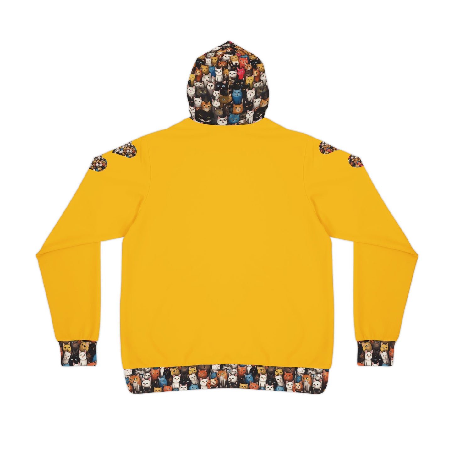 πΎ Heartfelt Animal Print Athletic Hoodie β Stylish Yellow Hoodie for Pet Lovers & Animal Enthusiasts πβ¨