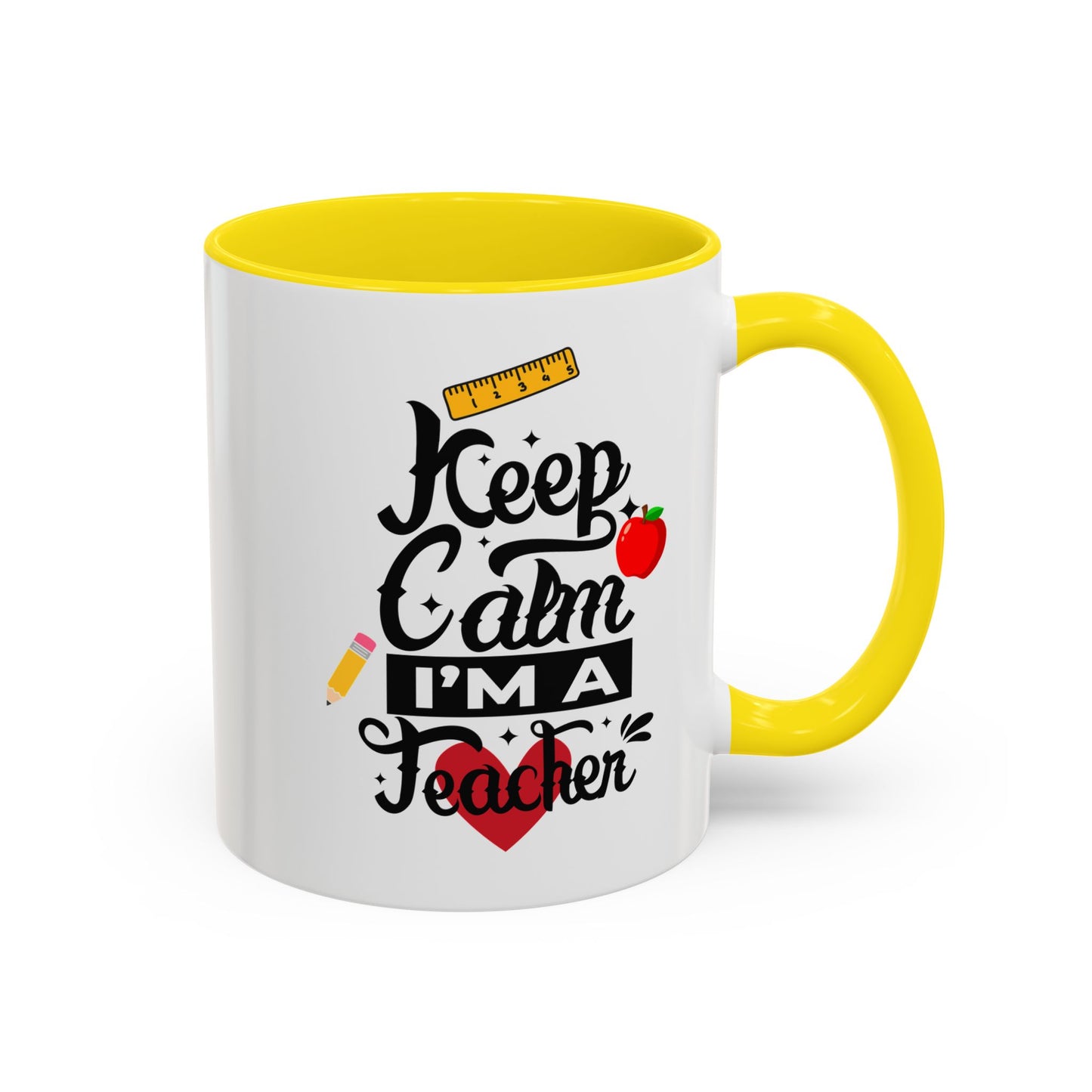 ☕ Teacher’s Keep Calm Coffee Mug – Fun & Motivational Gift for Teacher Appreciation Day 🍎✨
